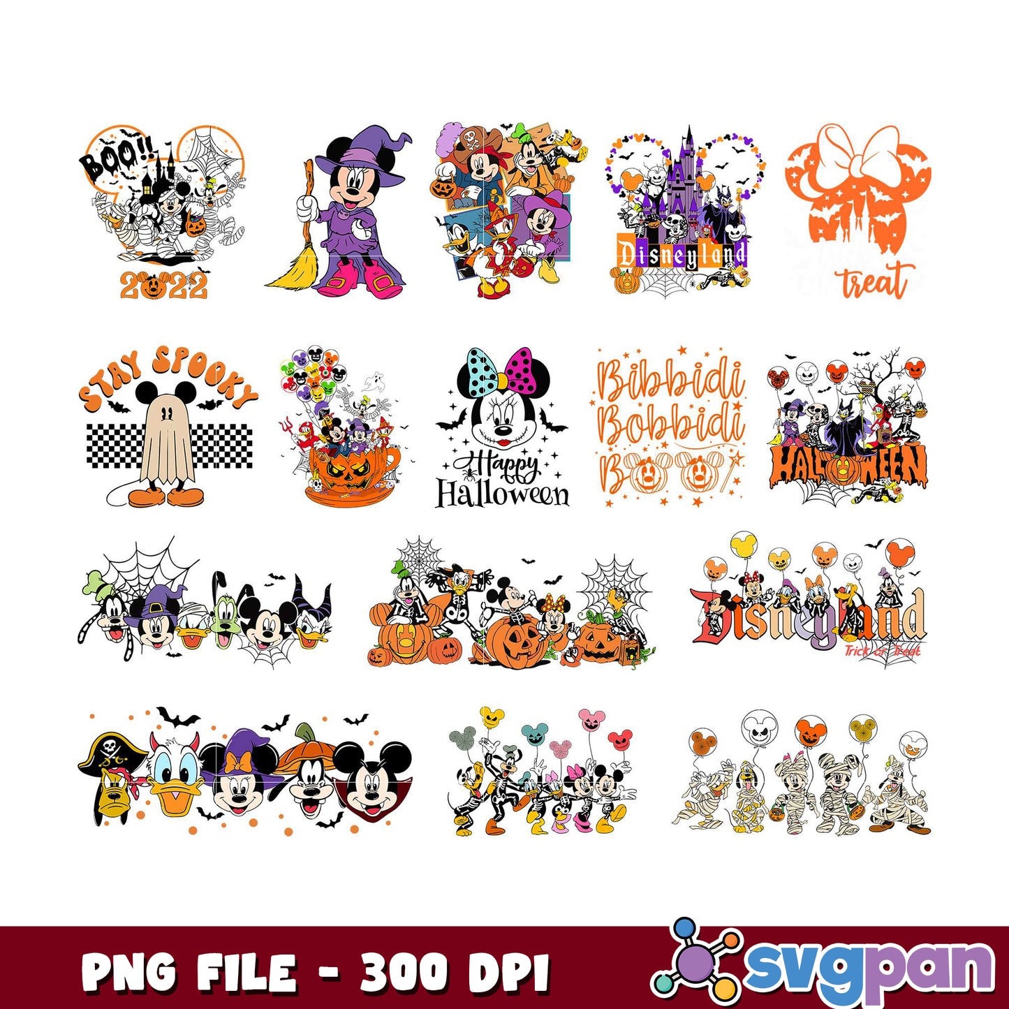 Disney Halloween Bundle PNG for Creative Projects