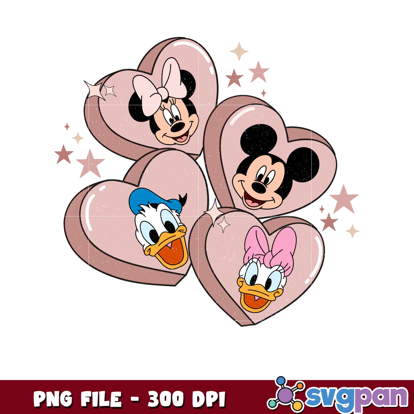 Disney Hearts PNG Cartoon Characters