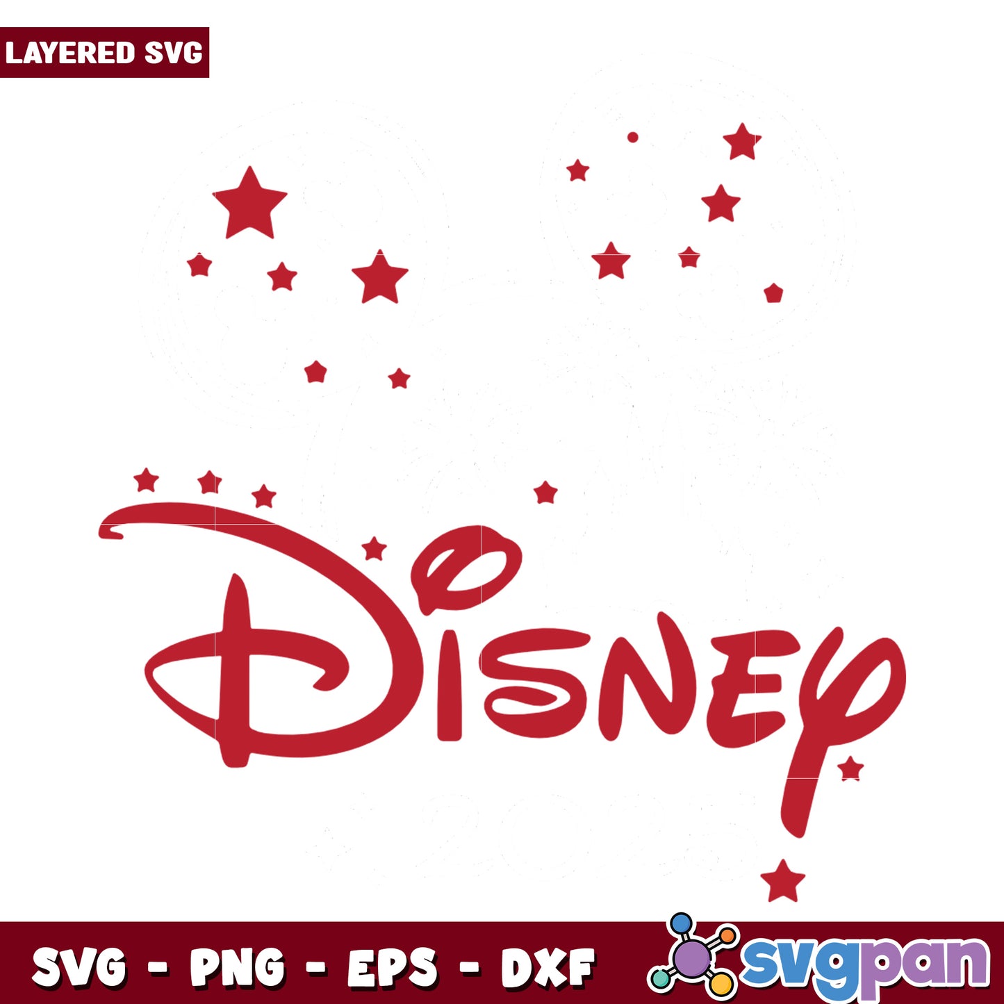 Disney Logo SVG with Stars