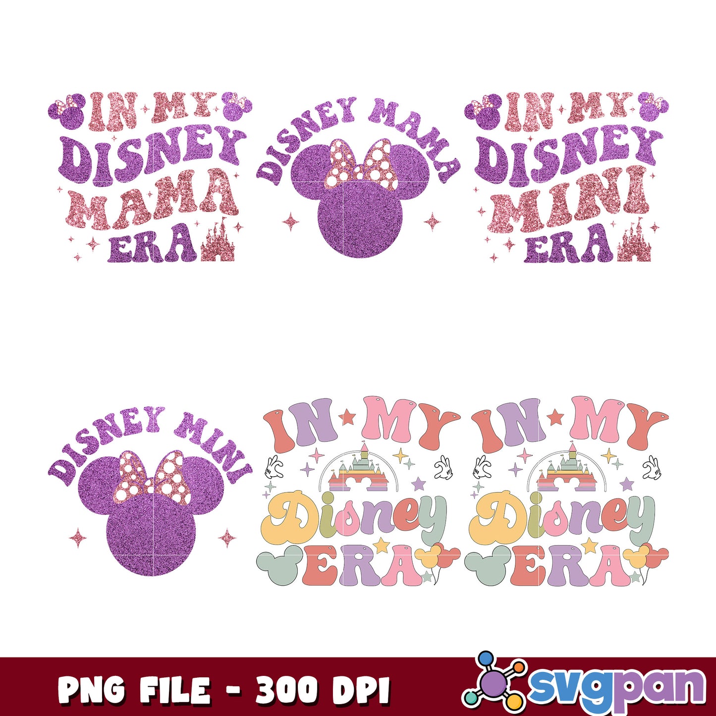 Disney Mama Mini Era PNG Bundle