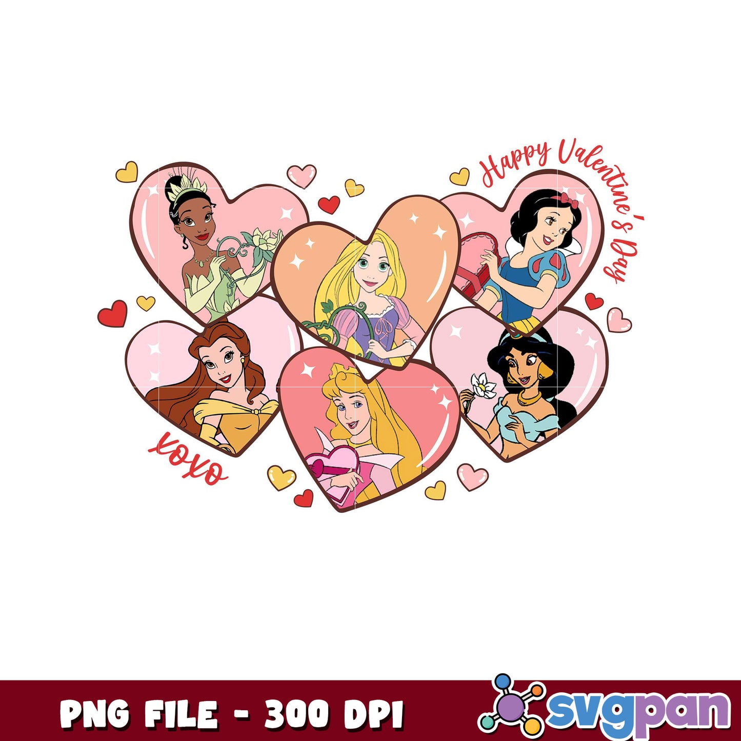 Disney Princess Valentine Hearts Design, perfect for gifts