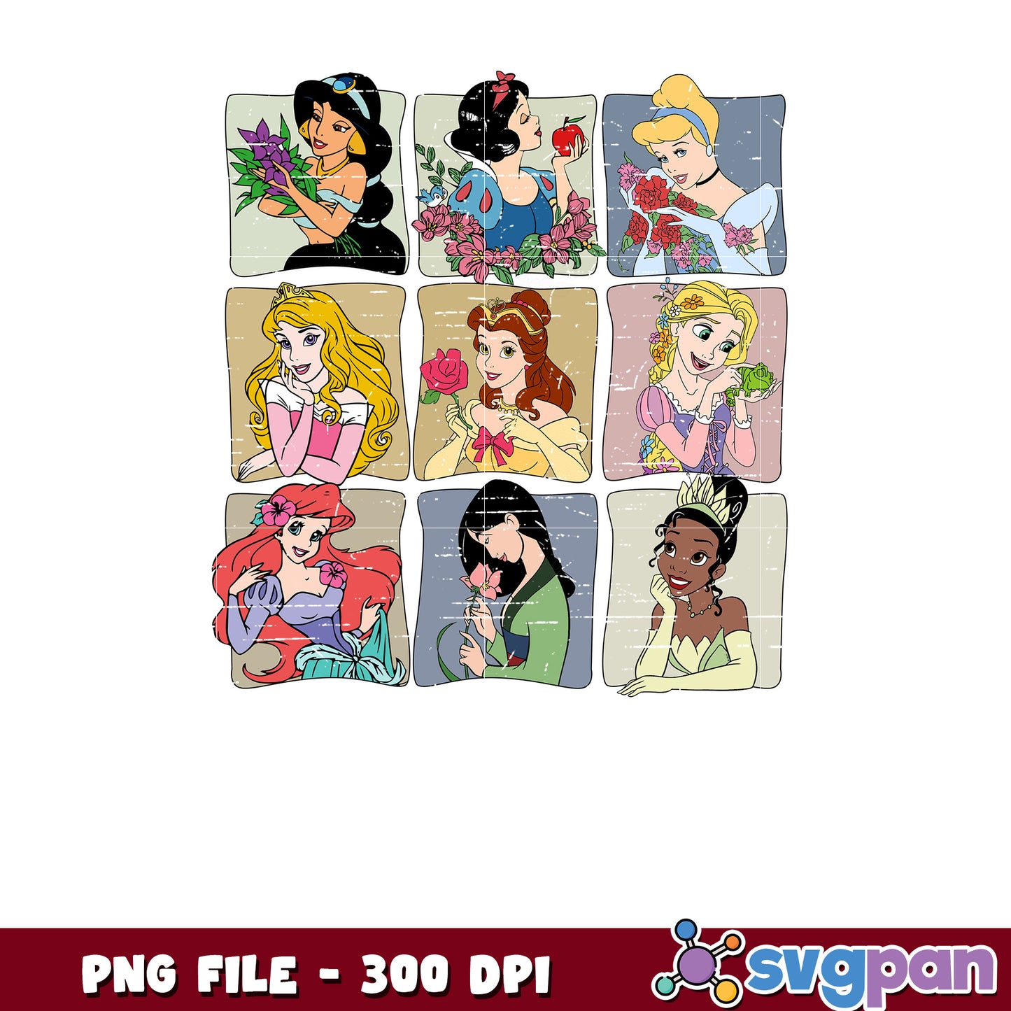 Disney Princesses PNG Design