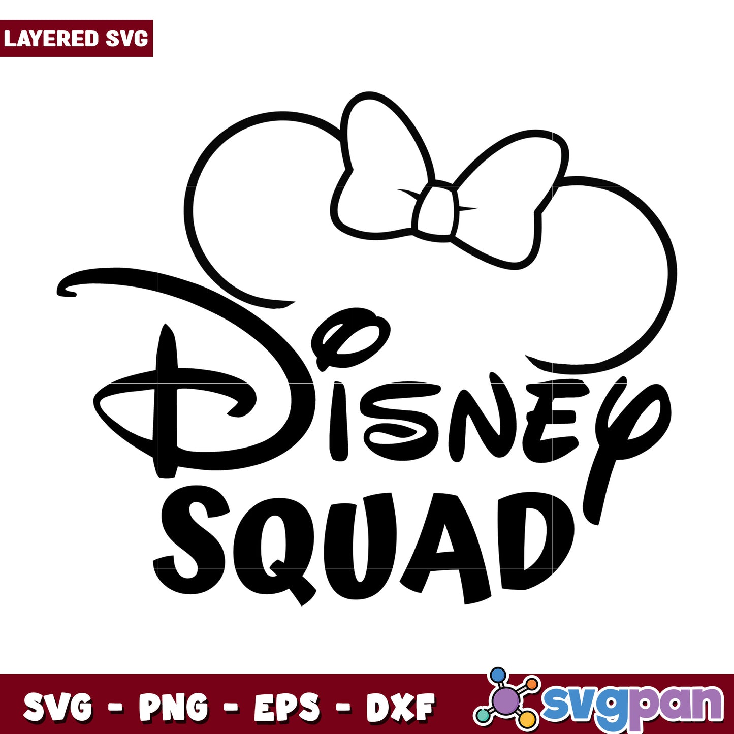Disney Squad SVG Cut File