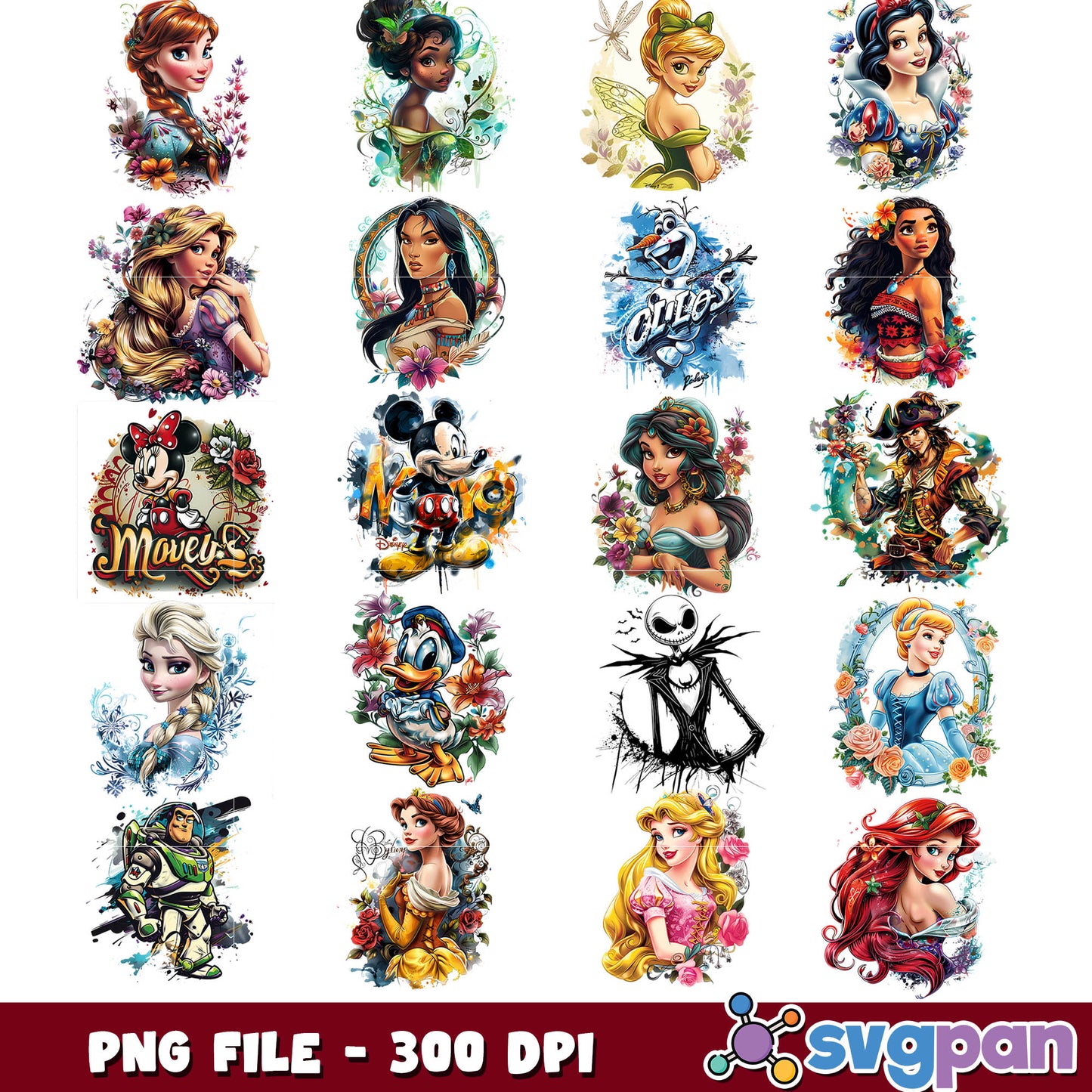 Disney Tatoo png bundle