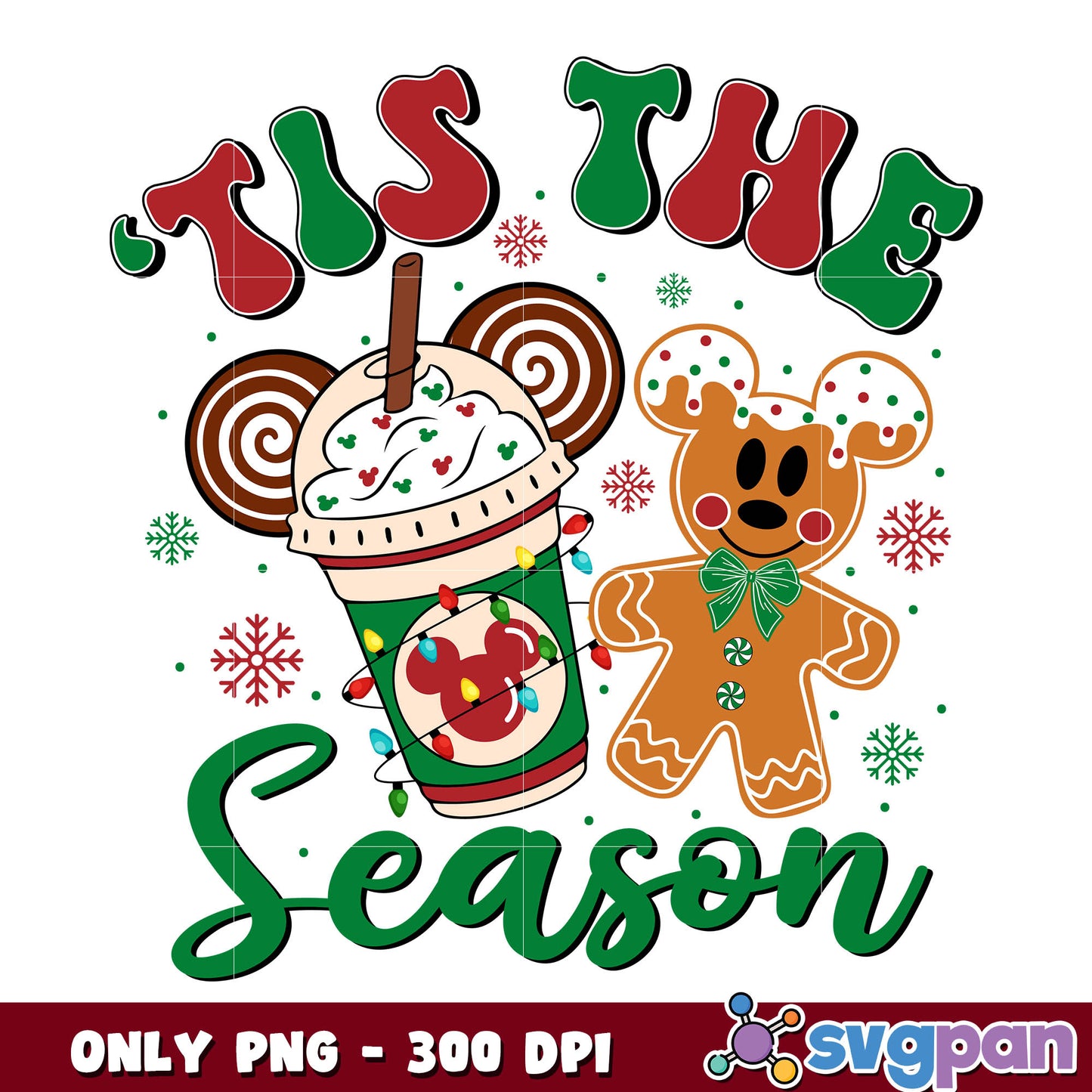 Disney Tis The Season Christmas png, tis the season png