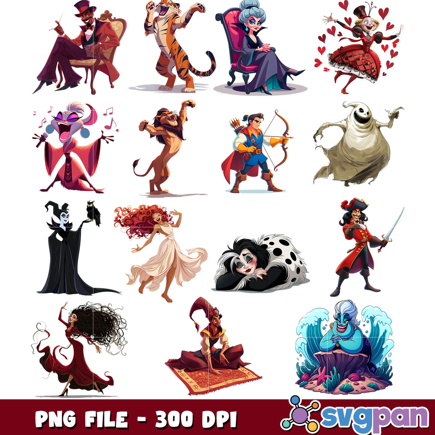 Disney Villians png bundle