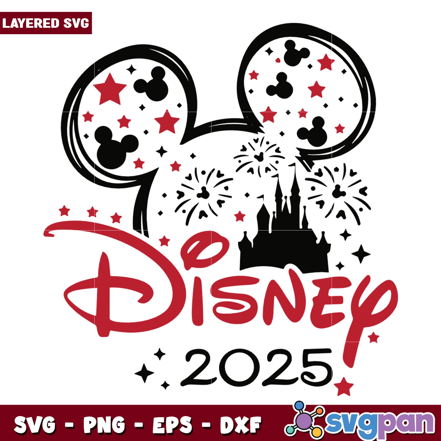 Disney World 2025 SVG Mickey Ears Design