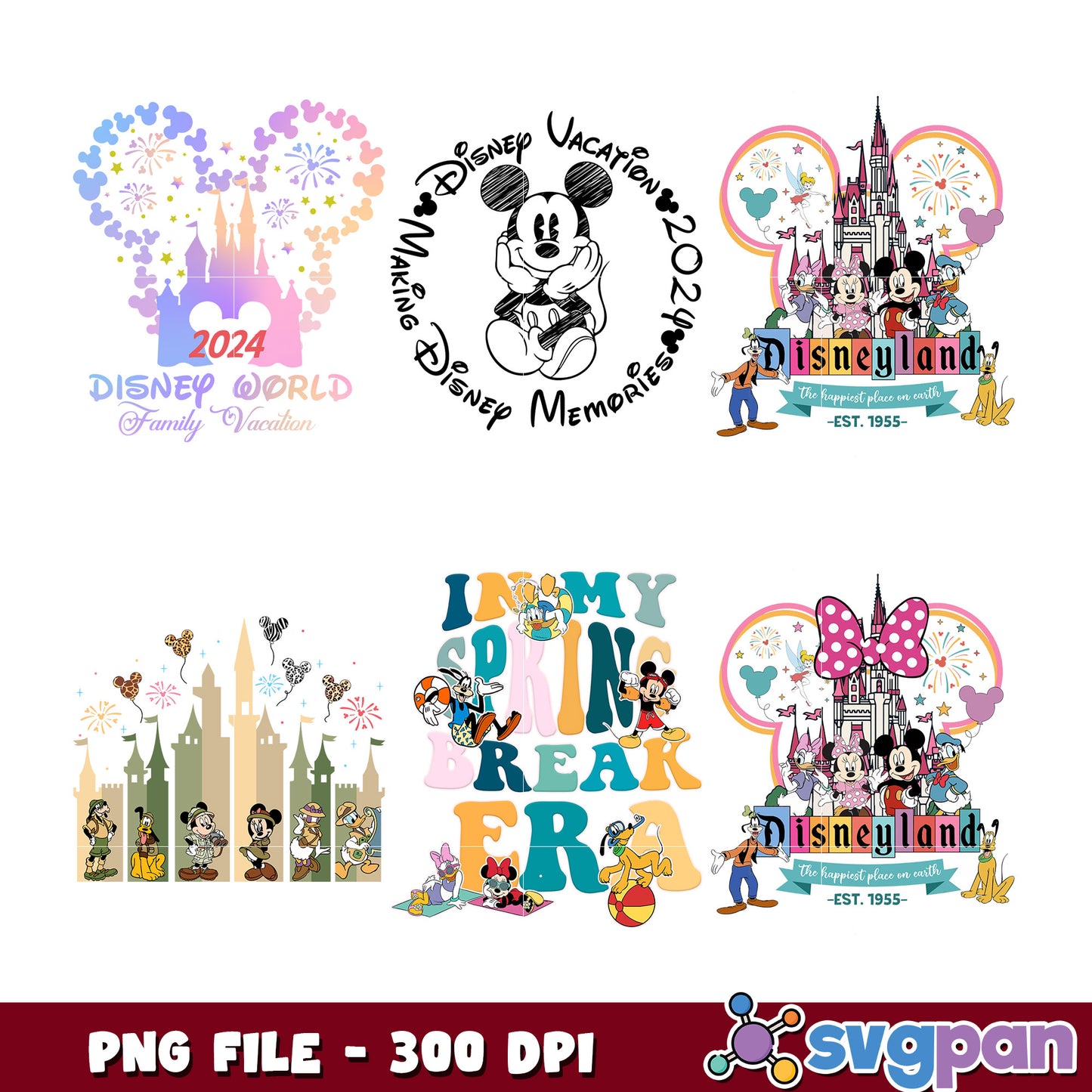 Disney World Disneyland Bundle PNG