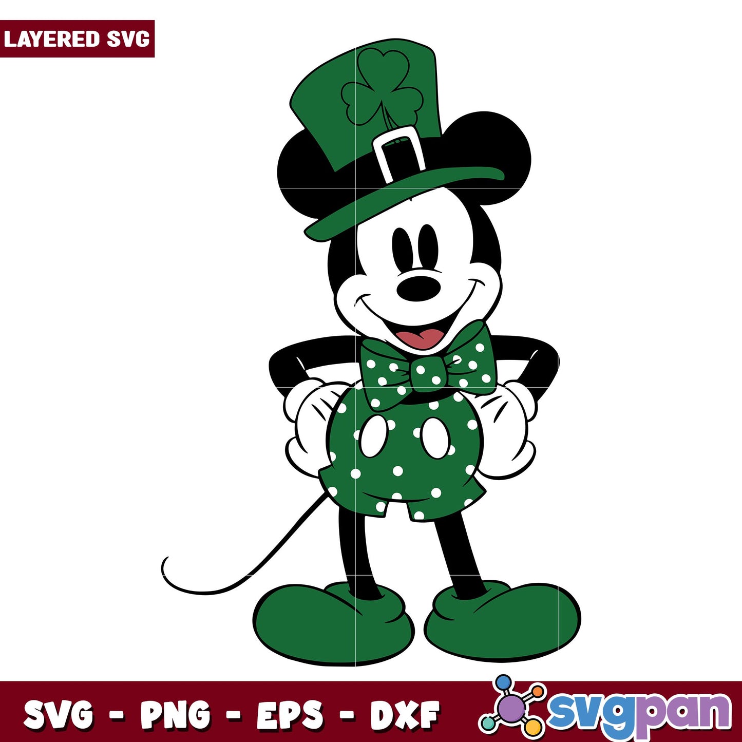 Disney Mickey boy patrick's day svg, Disney characters svg, Digital Download (2)