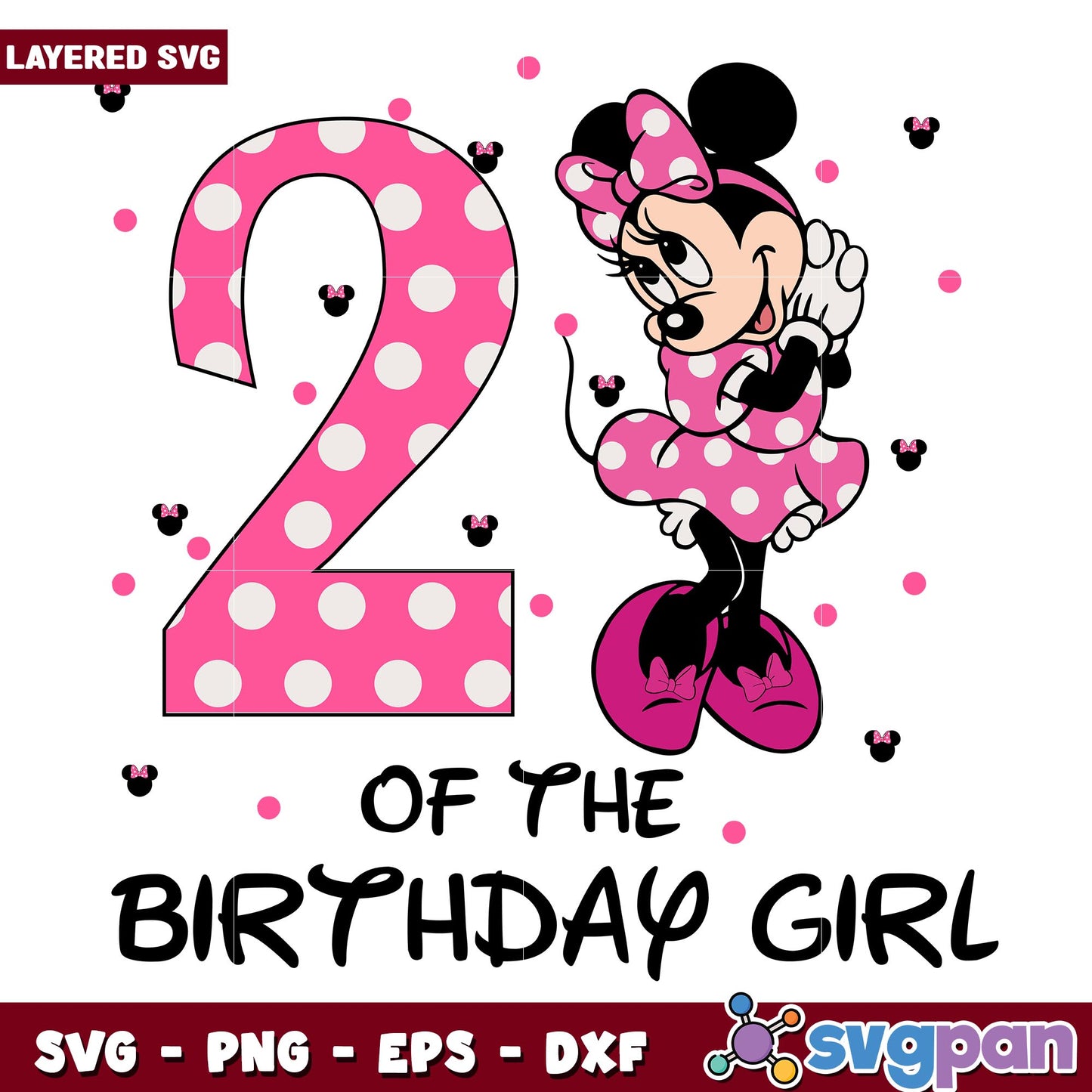 Disney Minnie 2nd of the birthday girl svg, Disney characters svg, Digital Download