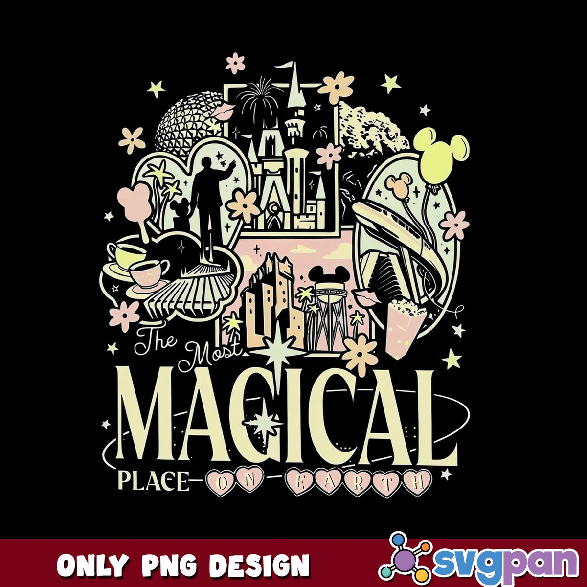 Disney Most Magical Place On Earth PNG, Magic Kingdom PNG, Disney Trip PNG