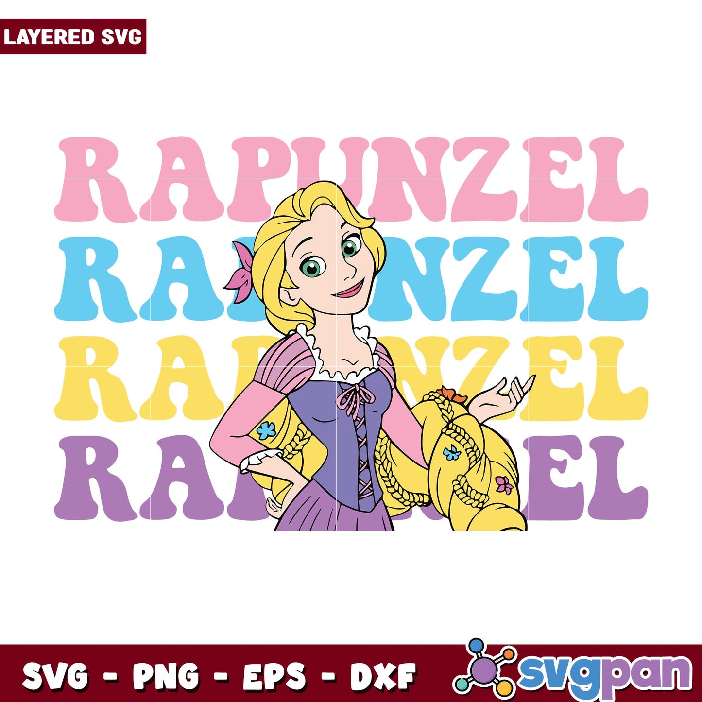 Disney Tangled Rapunzel svg, Disney princess name svg, digital download