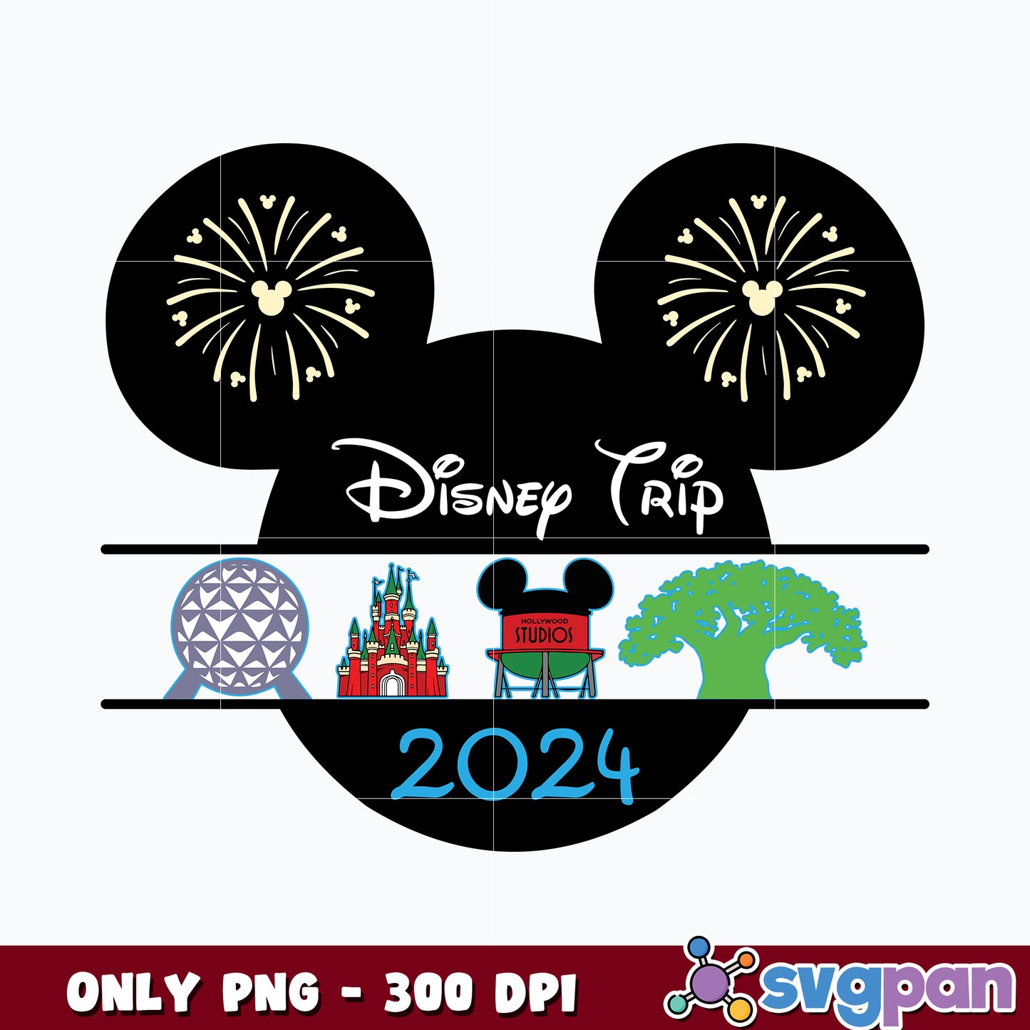 Family Vacation 2024 png, Magic Kingdom png
