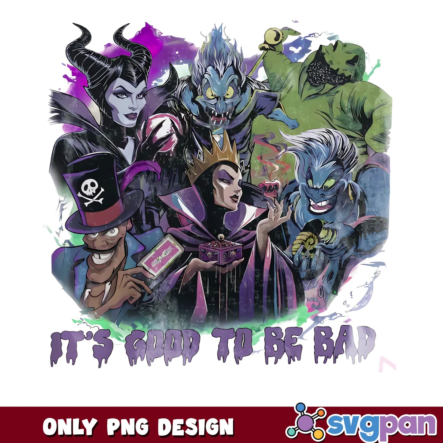 Disney Villains Its Good To Be Bad Maleficent Hades PNG, Ursula, PNG