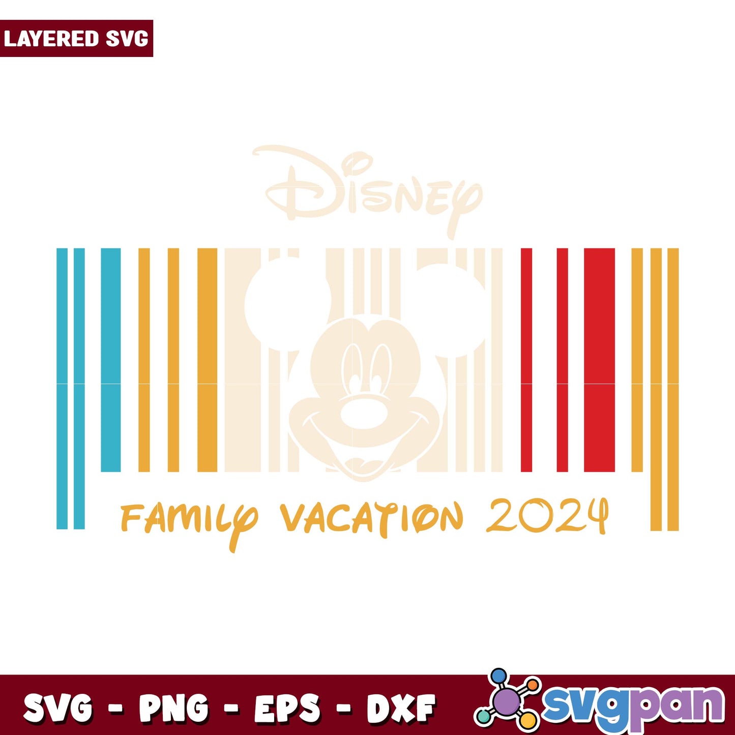 Disney family vacation minnie svg, Disney characters svg, digital download