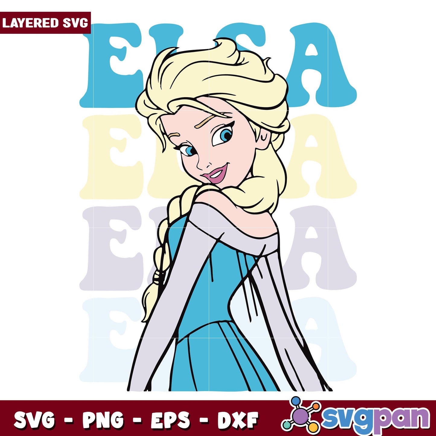 Disney princess elsa Svg, Disney princess name svg, digital download