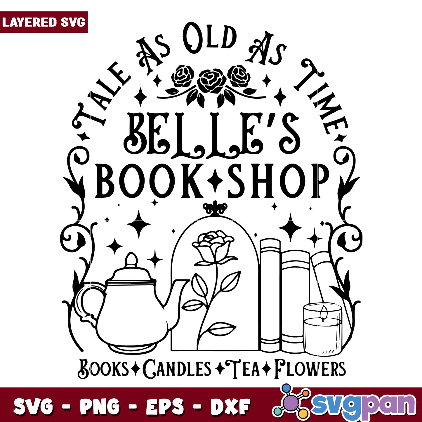 Disney belle co tale as old as time svg, tale as old as time svg
