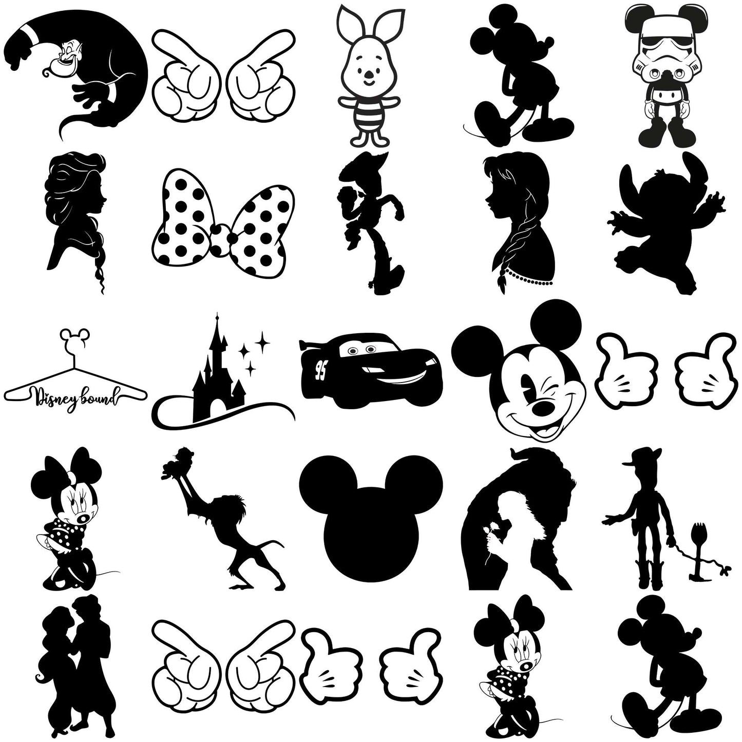 Disney cartoons svg bundle, disney and characters svg, disney store svg