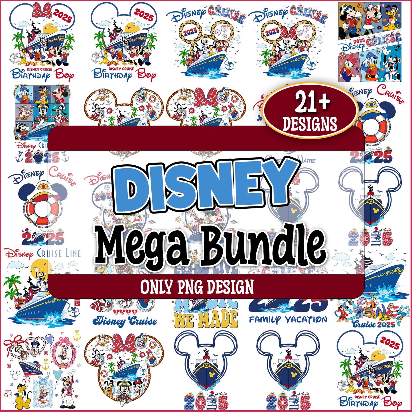 Disney cruise 2025 png bundle