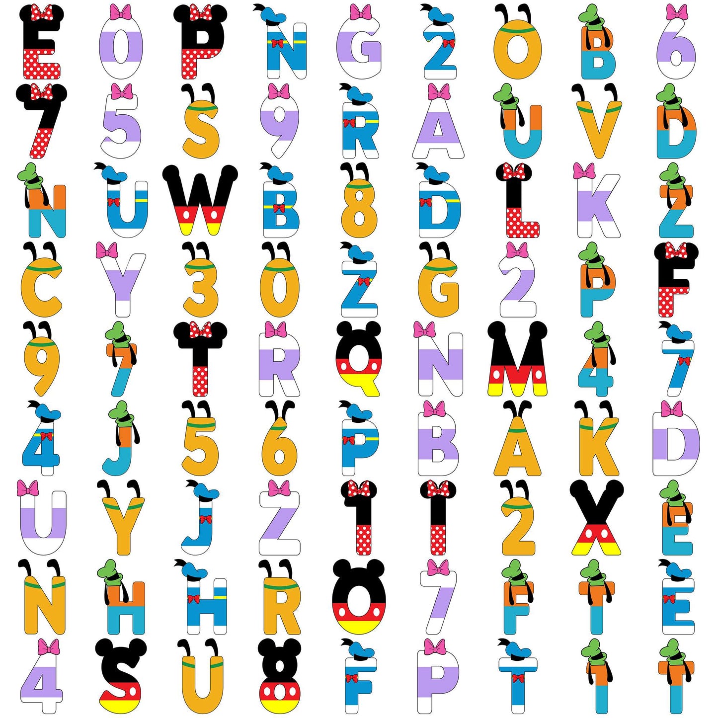 Disney font alphabet svg bundle, my disney experience svg, disney channel svg