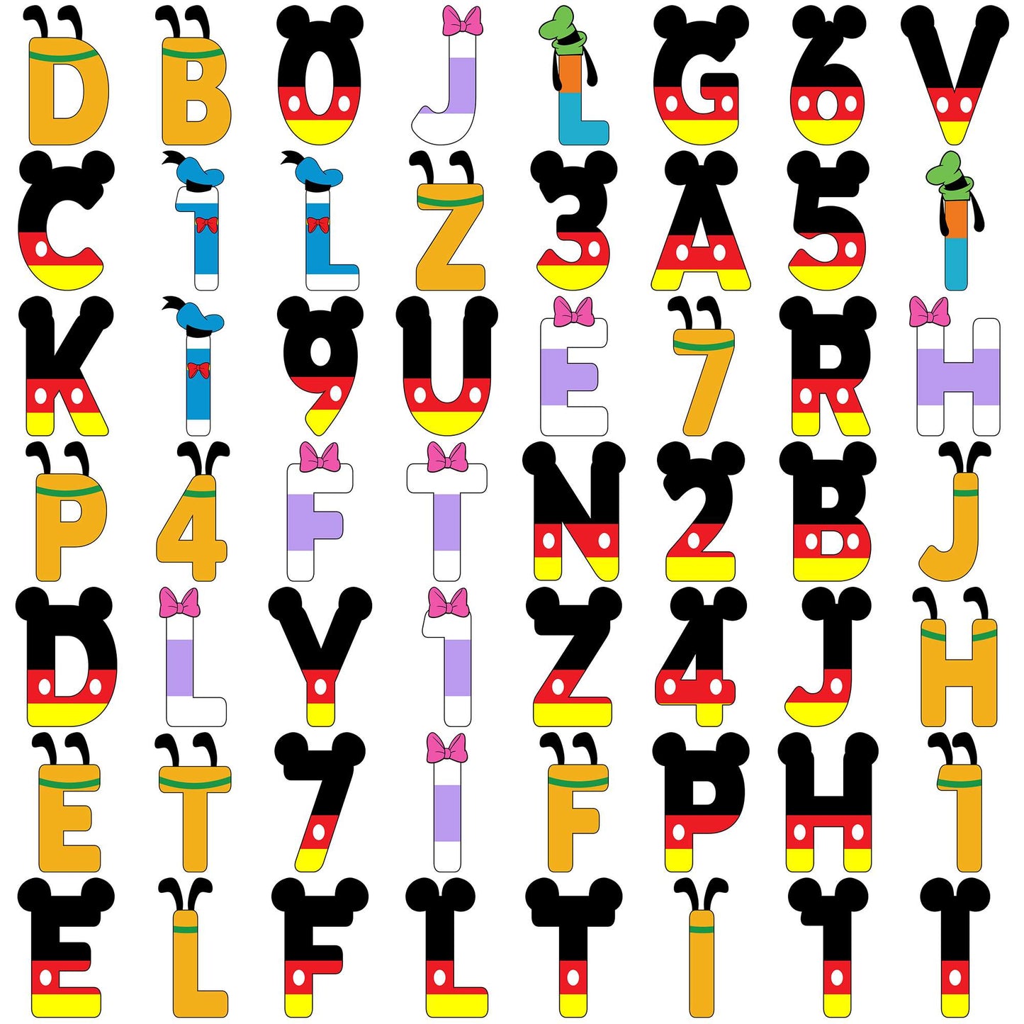Disney font alphabet svg bundle, my disney experience svg, disney channel svg