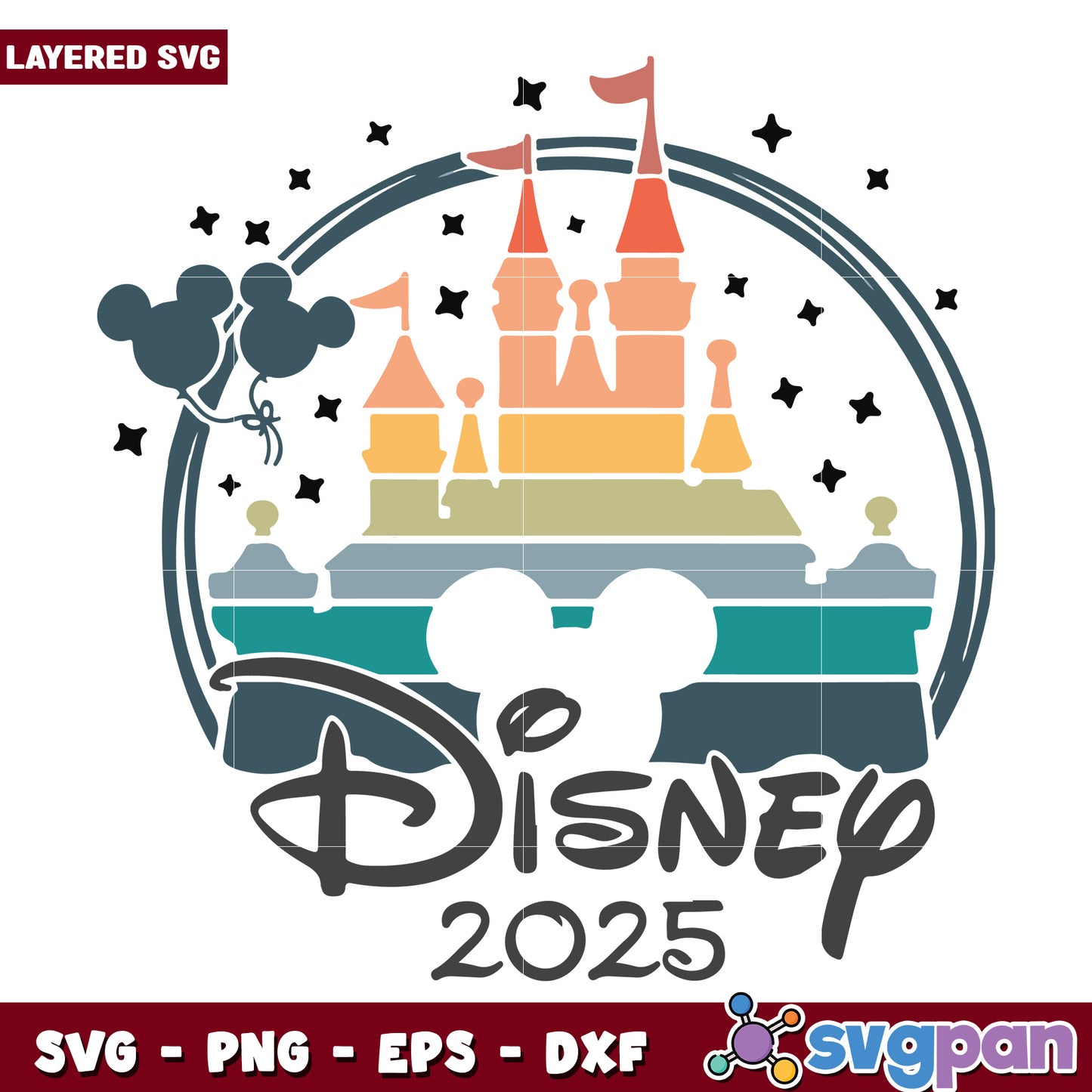 Disneyland 2025 svg, walt disney svg, disney plus svg