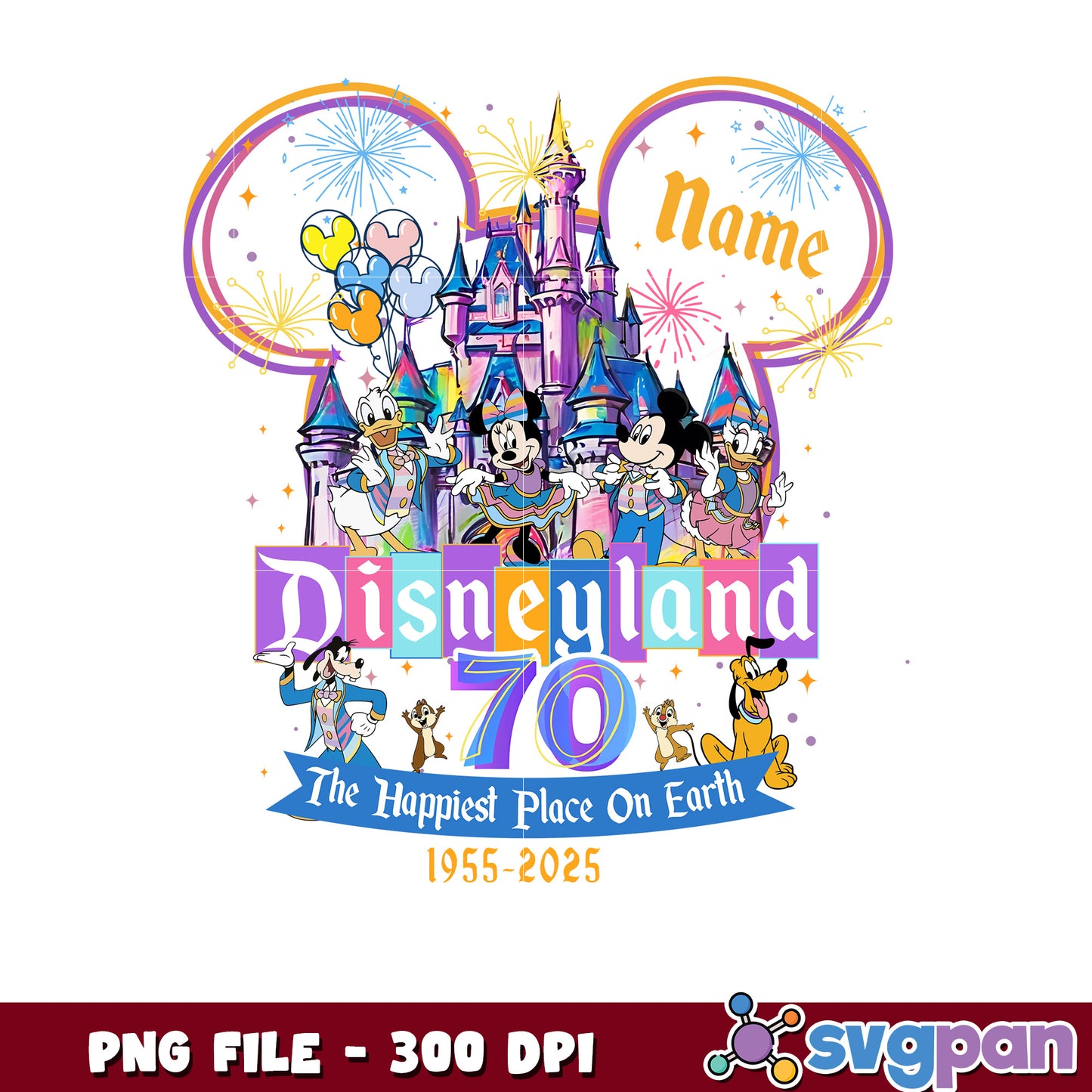 Disneyland 70th Anniversary PNG 300 DPI