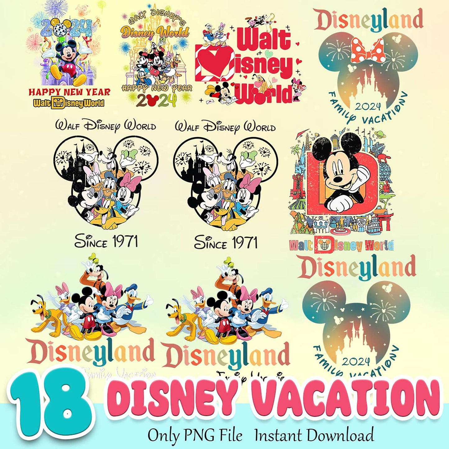 Disneyland Family Vacation SVG Bundle