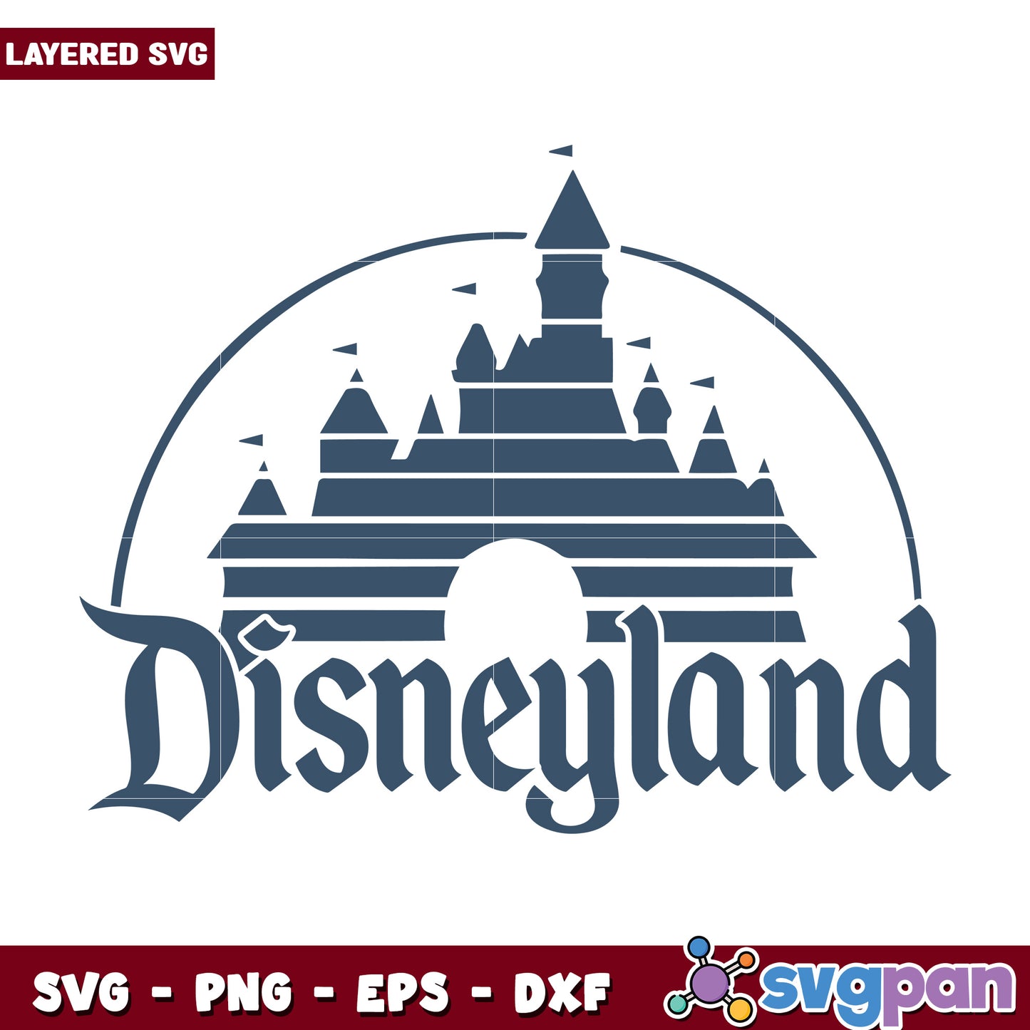 Disneyland logo design svg, disney mickey svg, disneyland svg