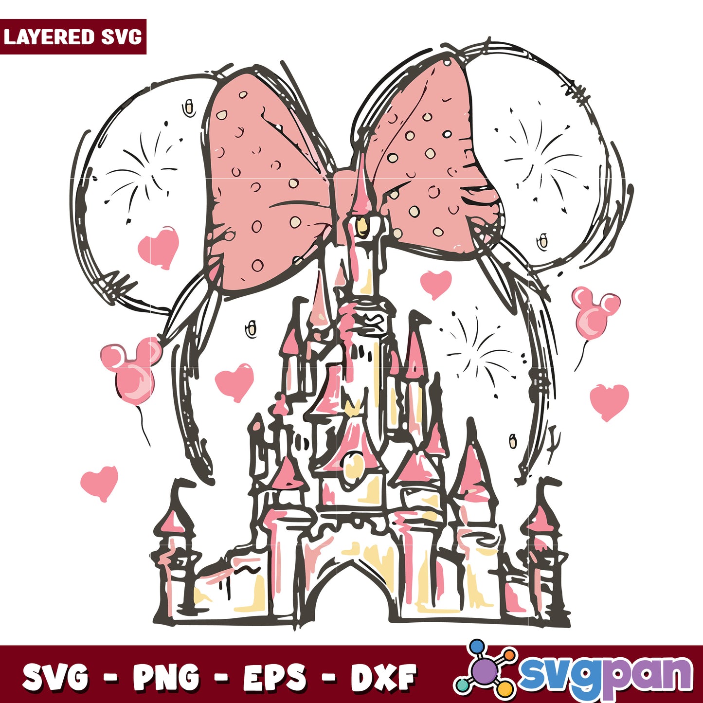 Disneyland minnie mouse svg, disneyland parks svg, disney princess svg