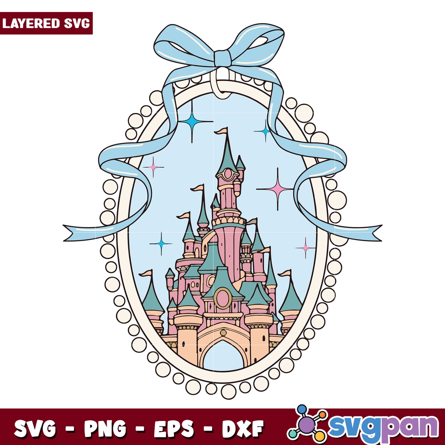 Disneyland picture frame design svg, disney characters svg, disneyland svg