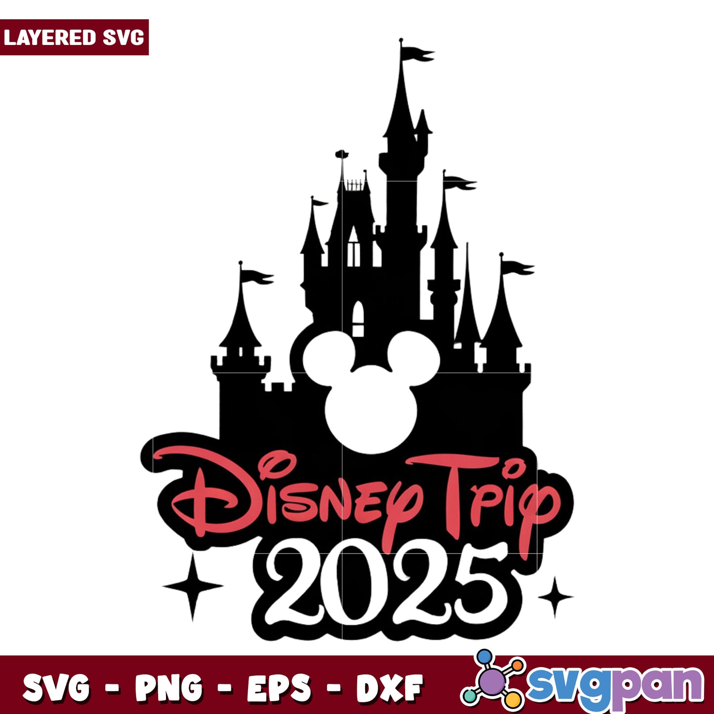 Disneyland trip design png, family vacation png, disney toys png