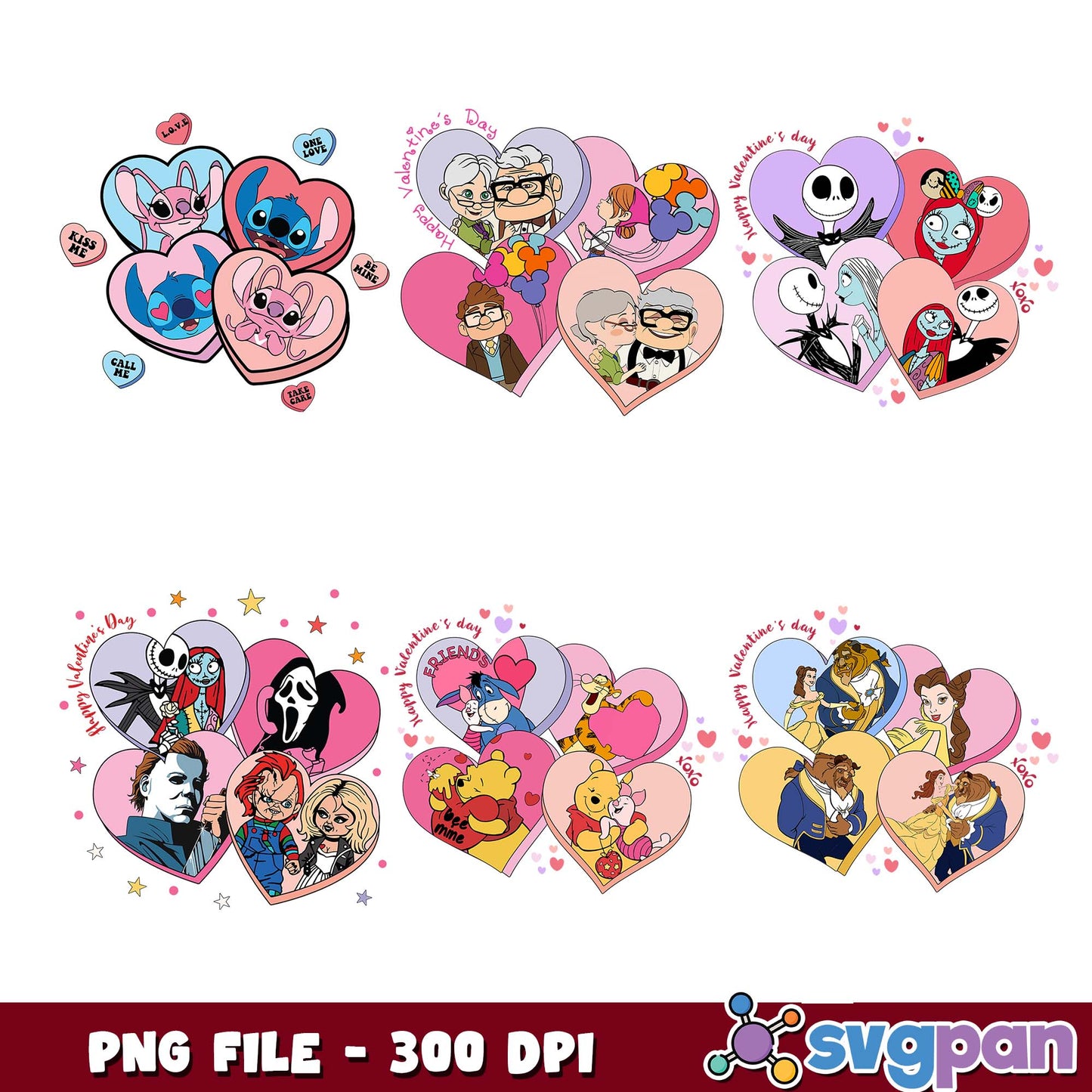 Disney love story png bundle