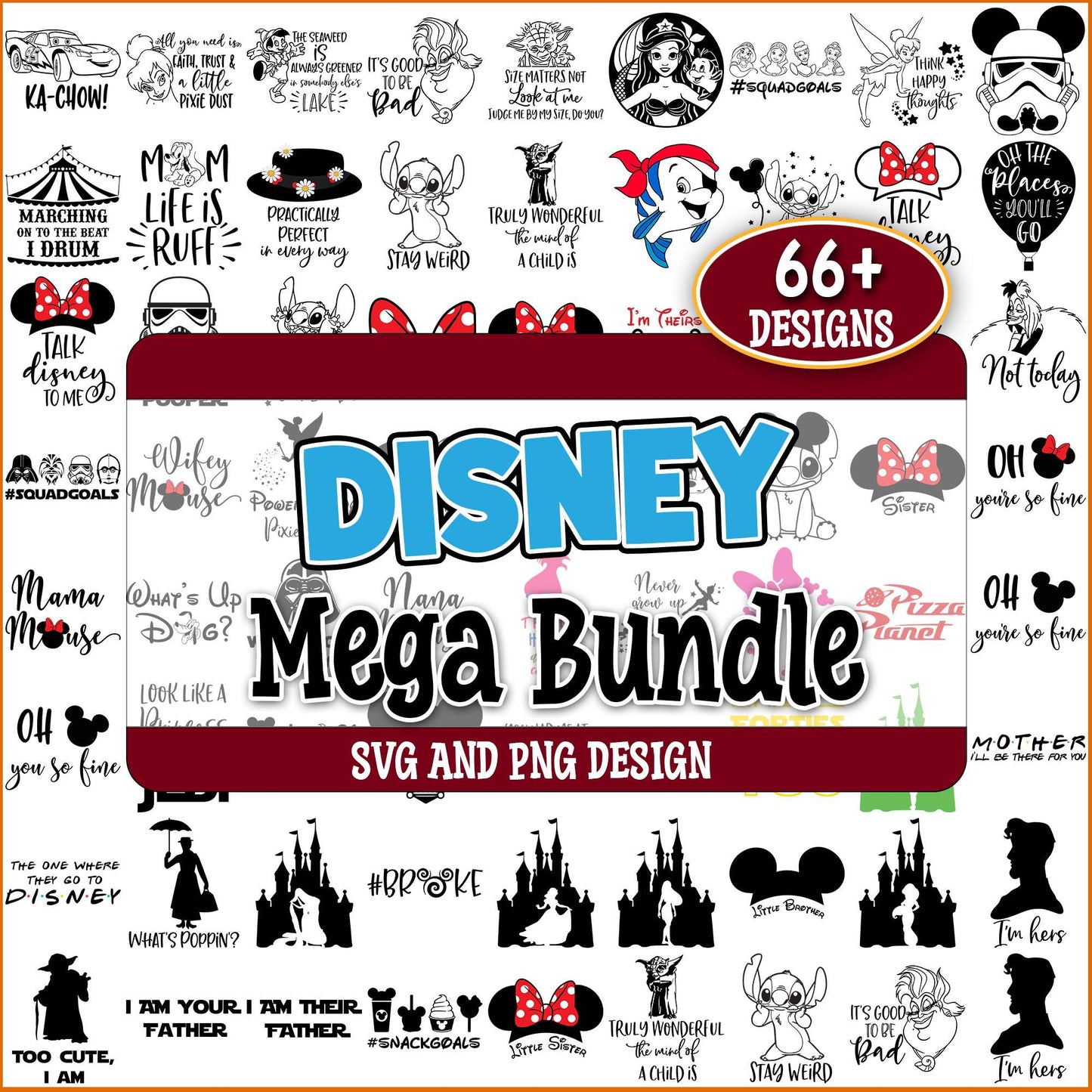 Disney magic line svg bundle