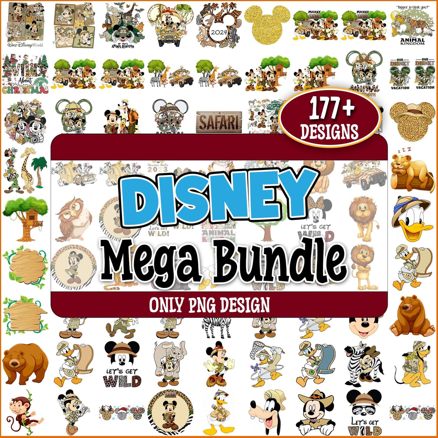 Disney mickey animal kingdom png bundle