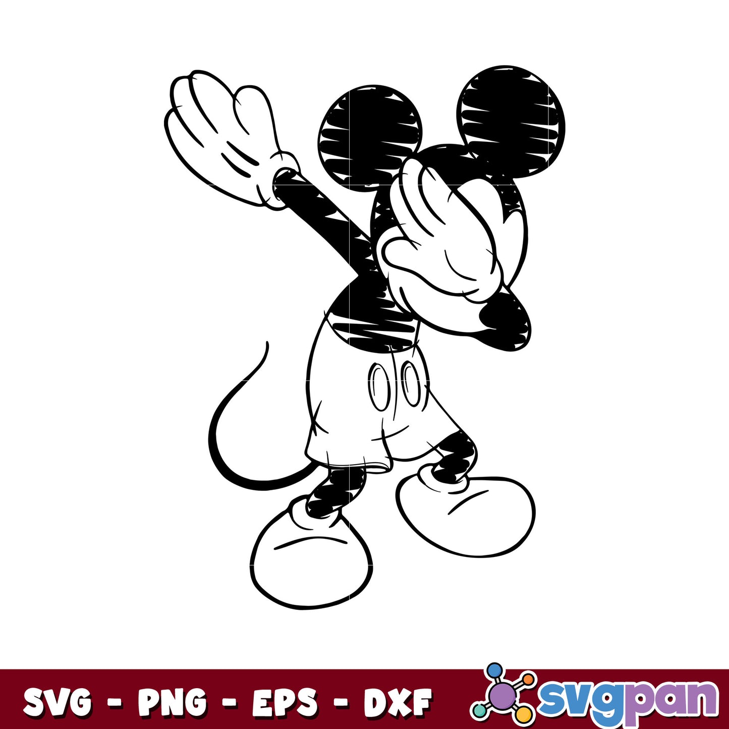 Disney mickey black and white svg, black and white mickey mouse svg