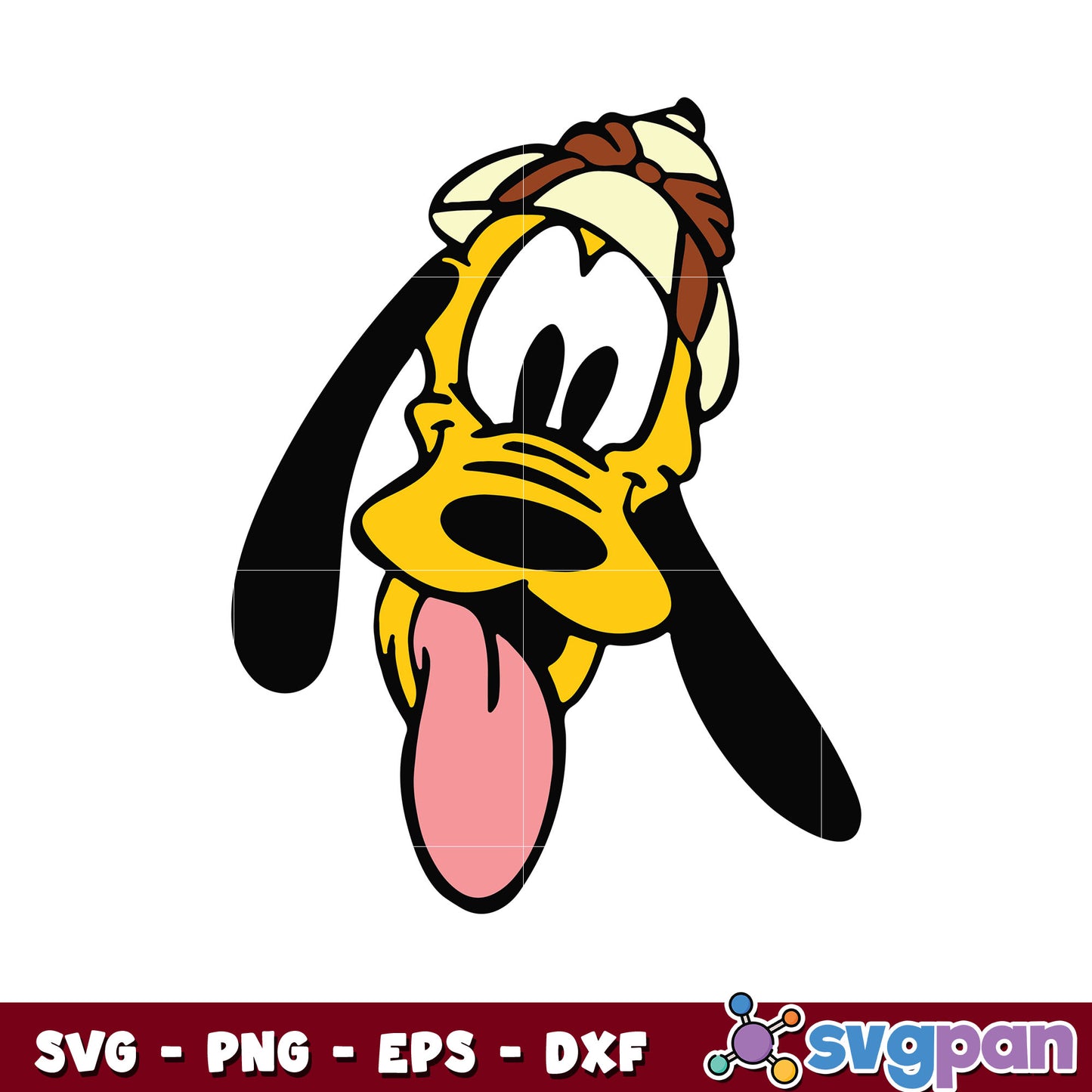 Disney pluto head safari design svg, disney pluto hat svg