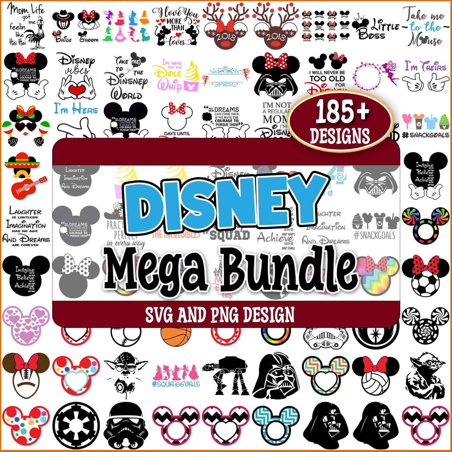 Disney quotes cartoon svg bundle