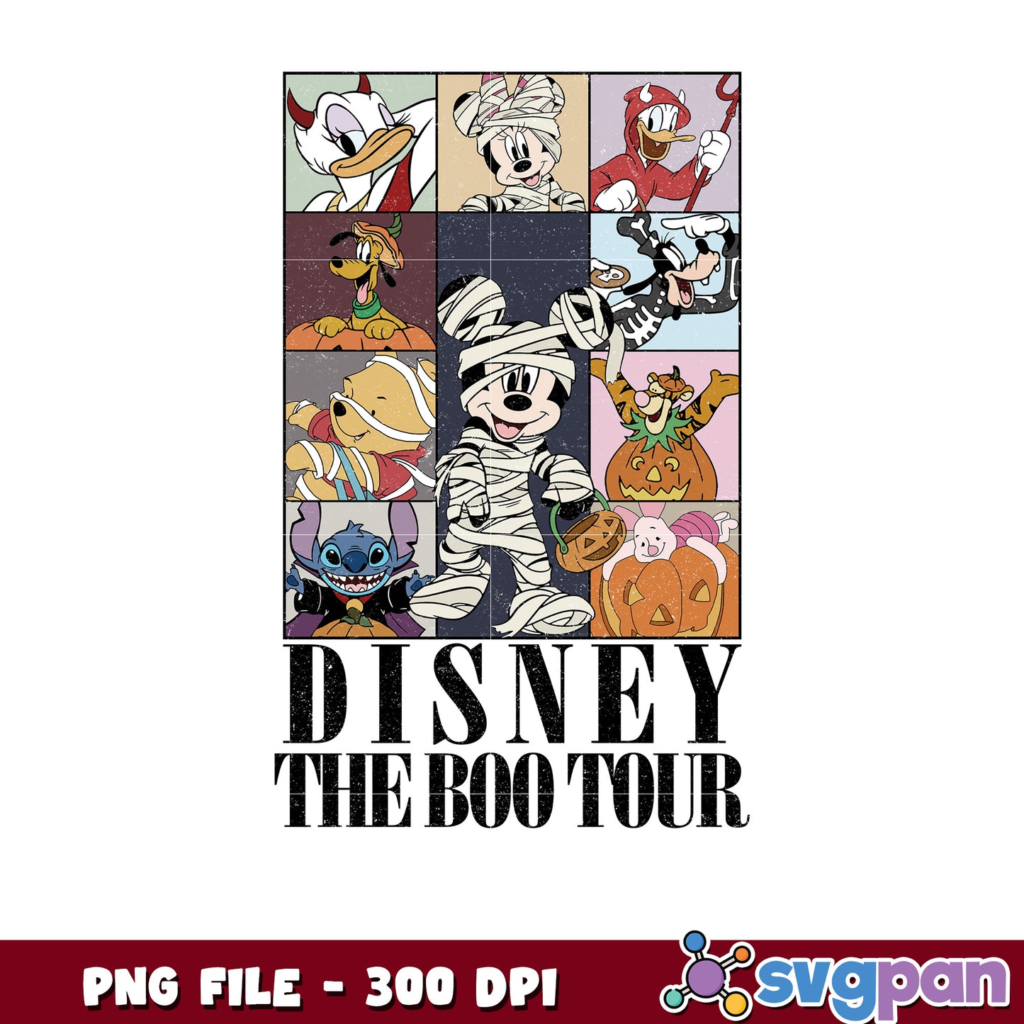 Disney the boo tour png, halloween candy png, spooky halloween png