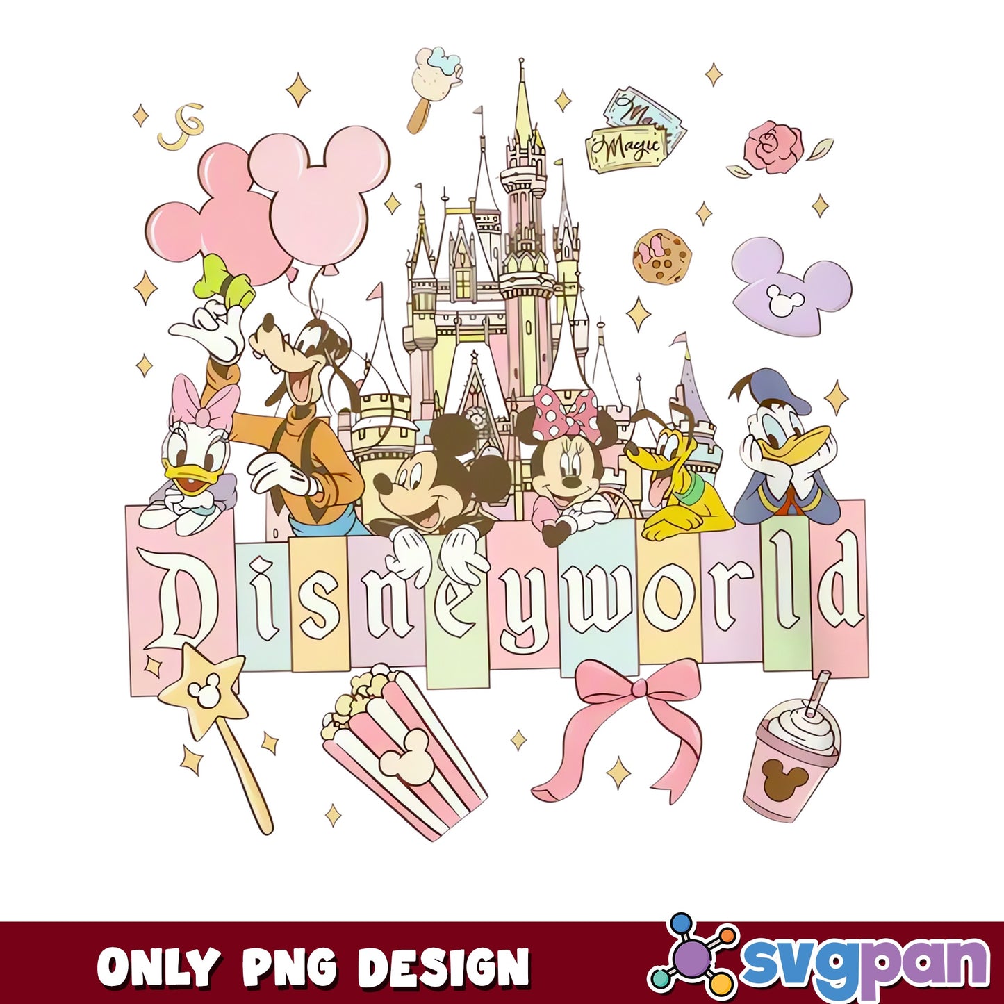 Disneyworld Mickey And Friends PNG, Disney Castle PNG, Magic Kingdom PNG