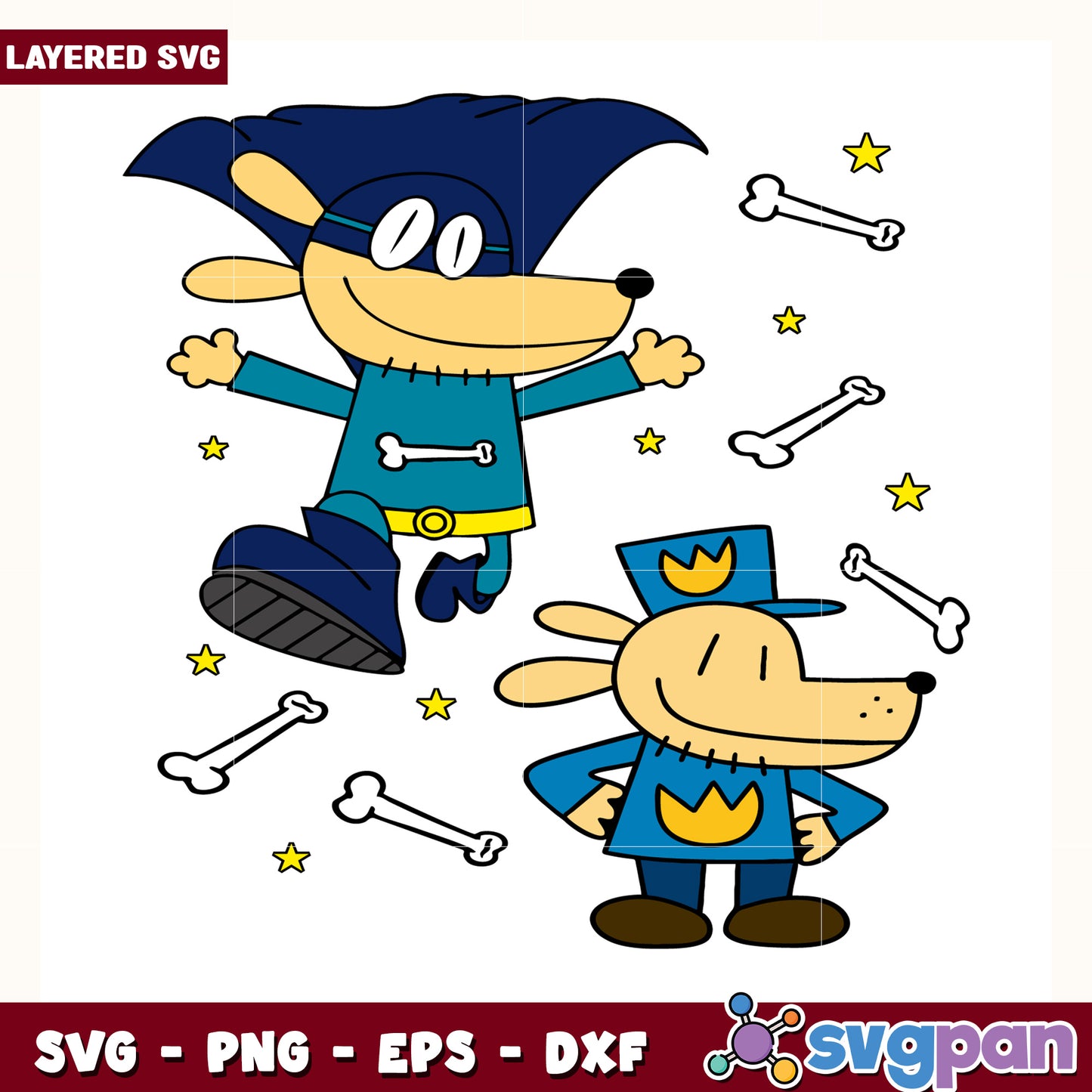 Dog man comic design svg, dog man svg, funny comic svg