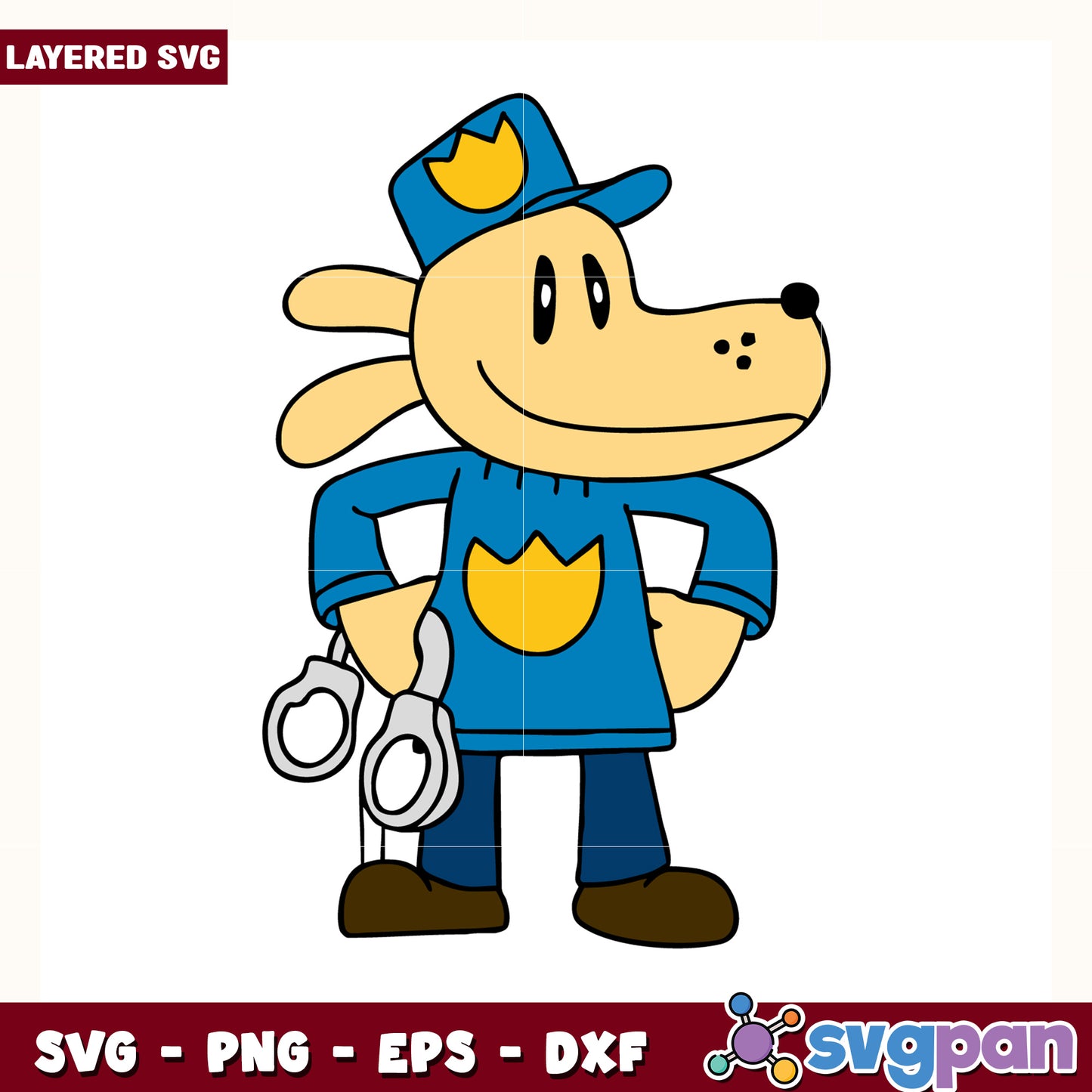 Dog man design svg, dog man comic svg, pilkey universe characters svg