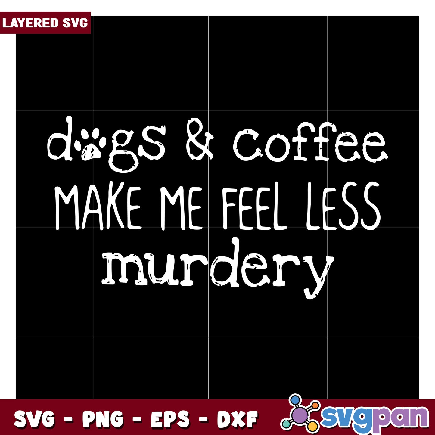 Dogs and coffee design for crafts, perfect addition for humor fans