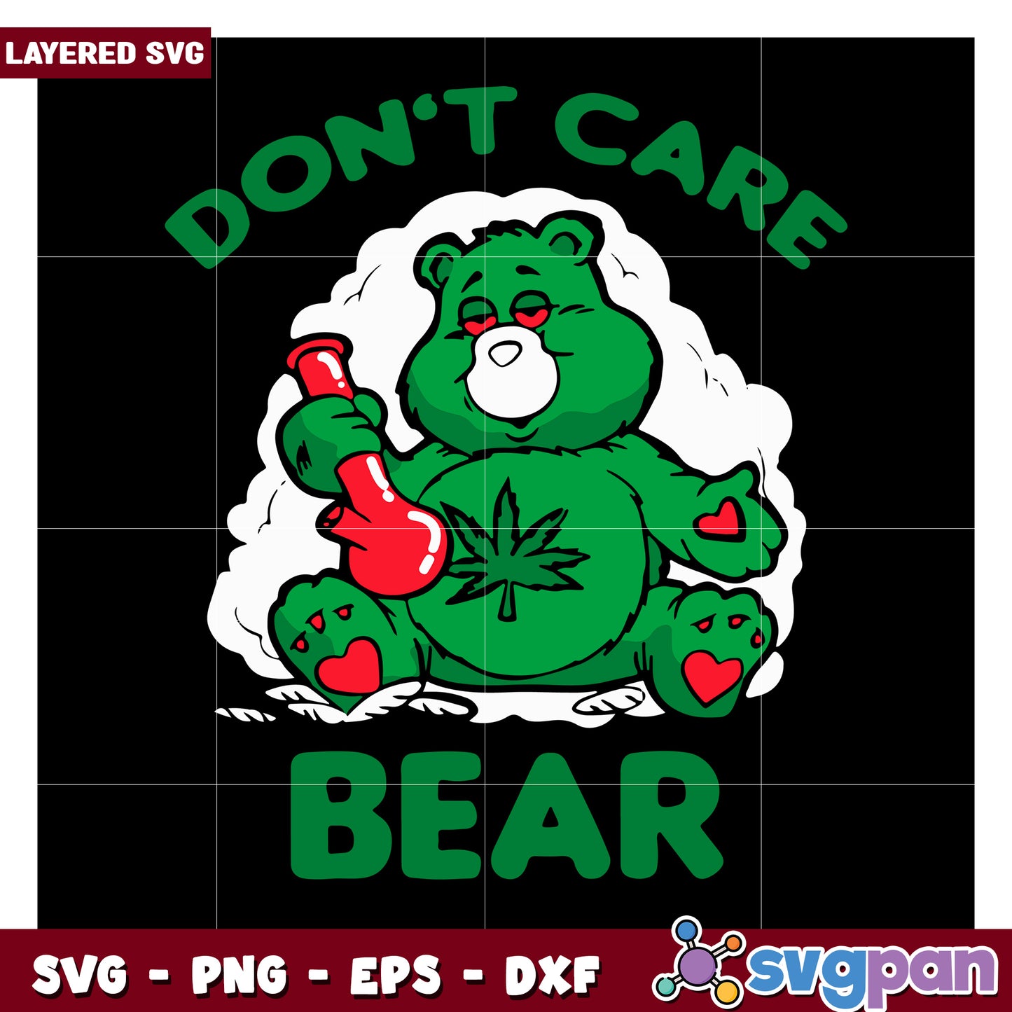 Don't Care Bear SVG Design for Crafters, Fun and Unique Art