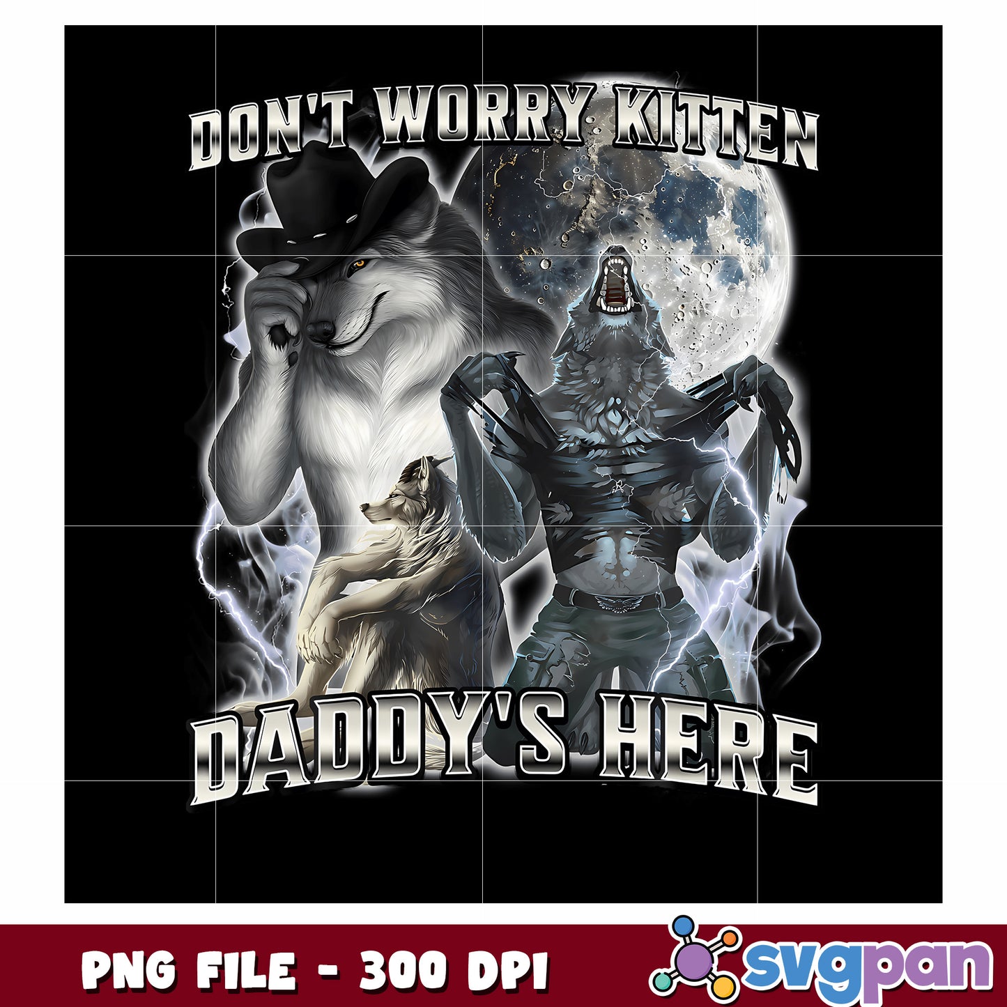 Don’t worry kitten png, cute cat png, playful saying png