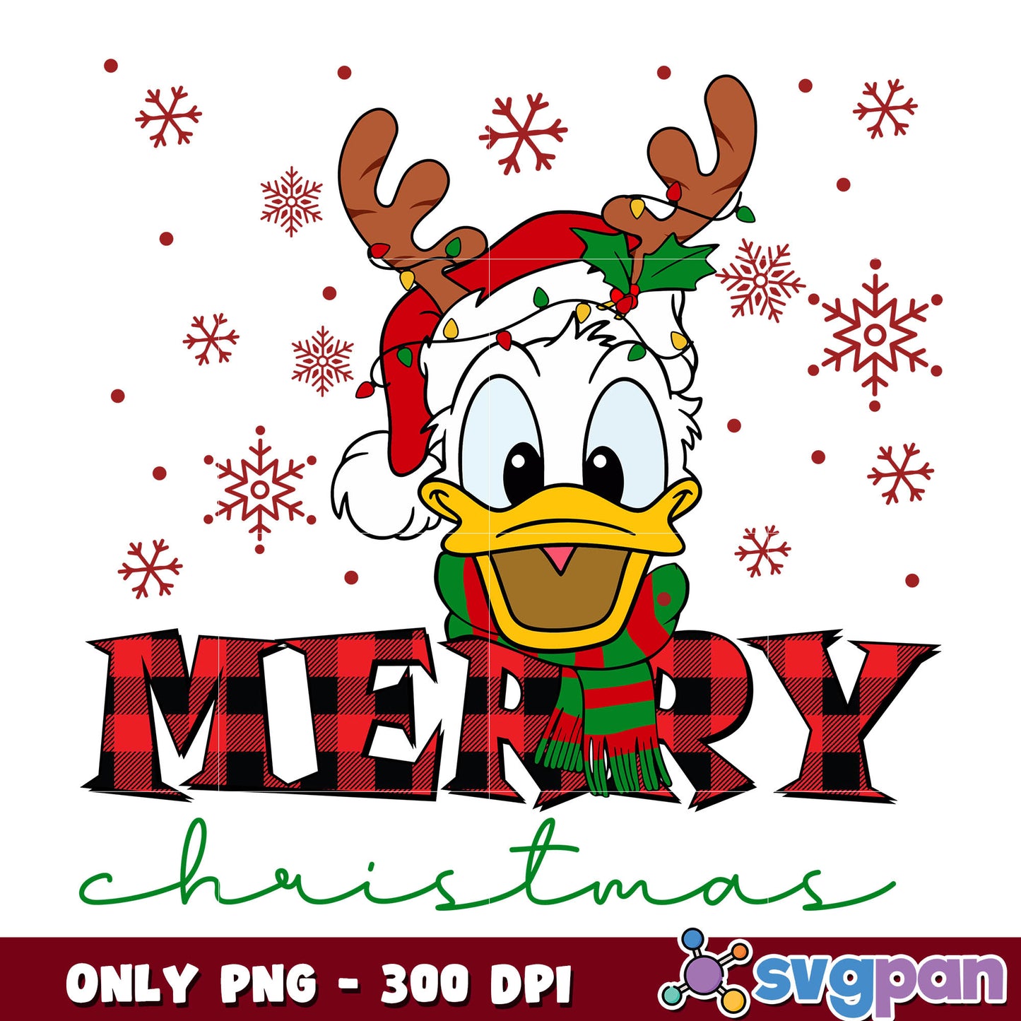 Donald duck merry christmas head png, donald christmas png.