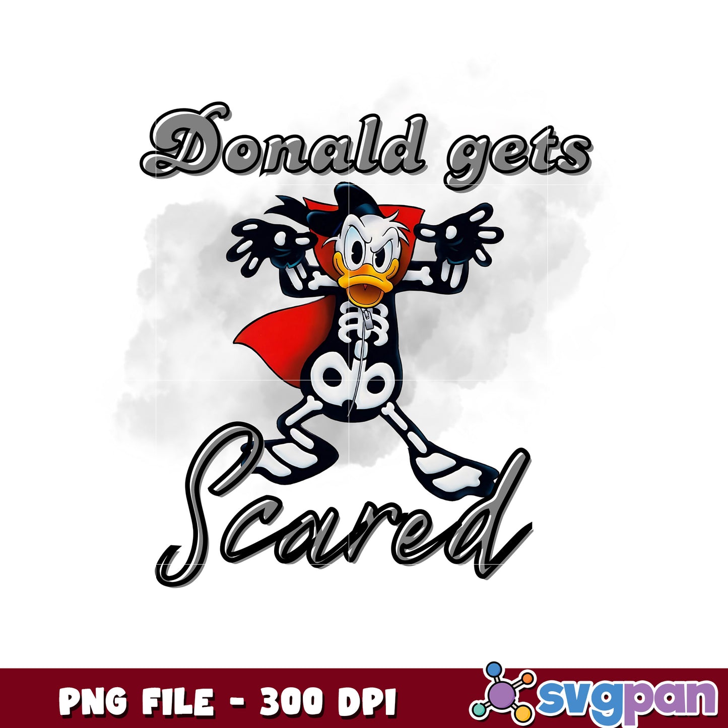 Donald gets scared png, time to halloween png, funny halloween png
