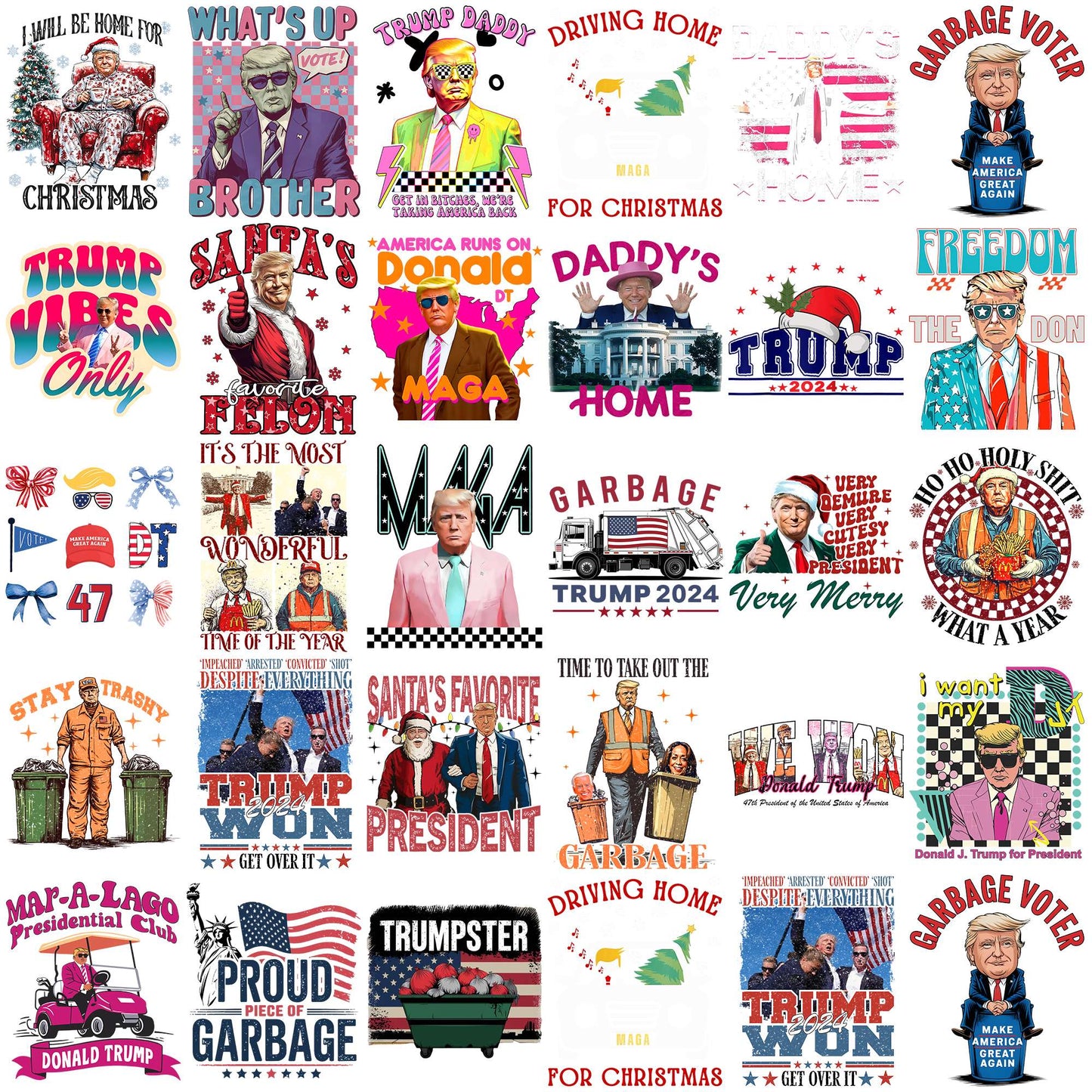 Donald trump christmas png bundle, a christmas story png, donald trump png