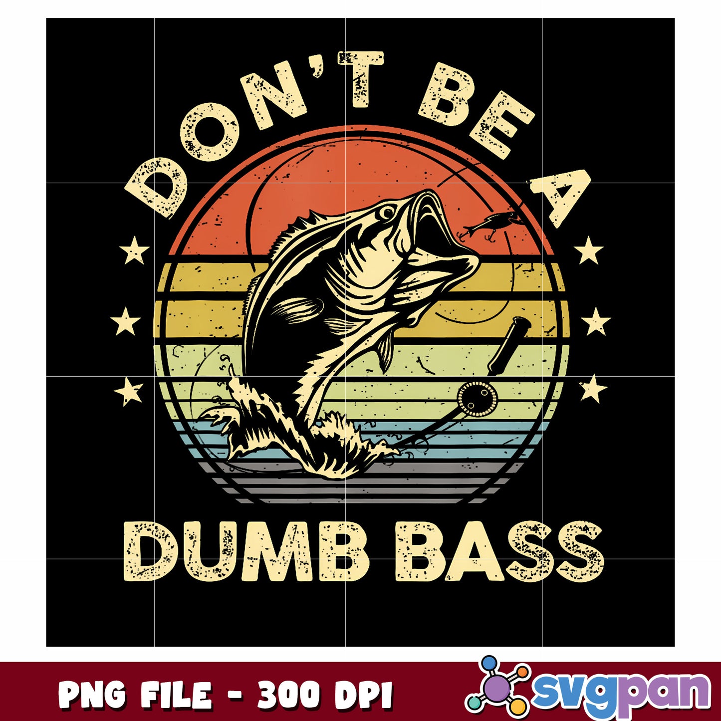 Dont be a dumb bass png, funny animals png, fishing png
