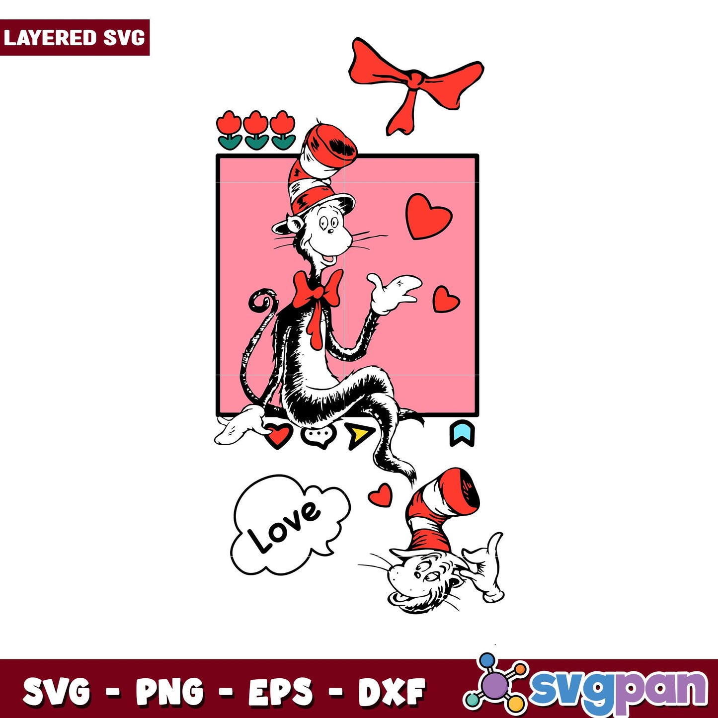 Dr. Seuss love svg, Dr. seuss characters svg, Digital Download